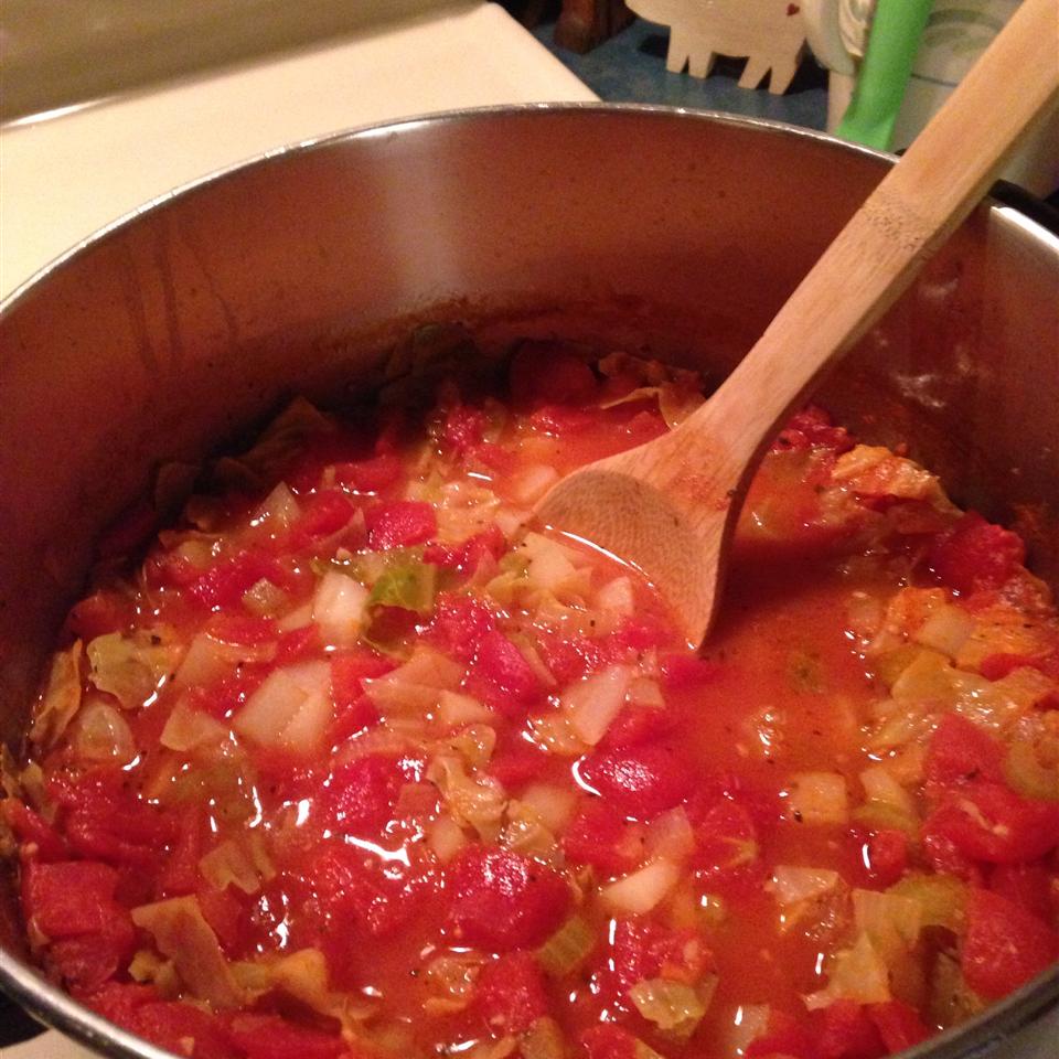 Cabbage, Potato, and Tomato Soup