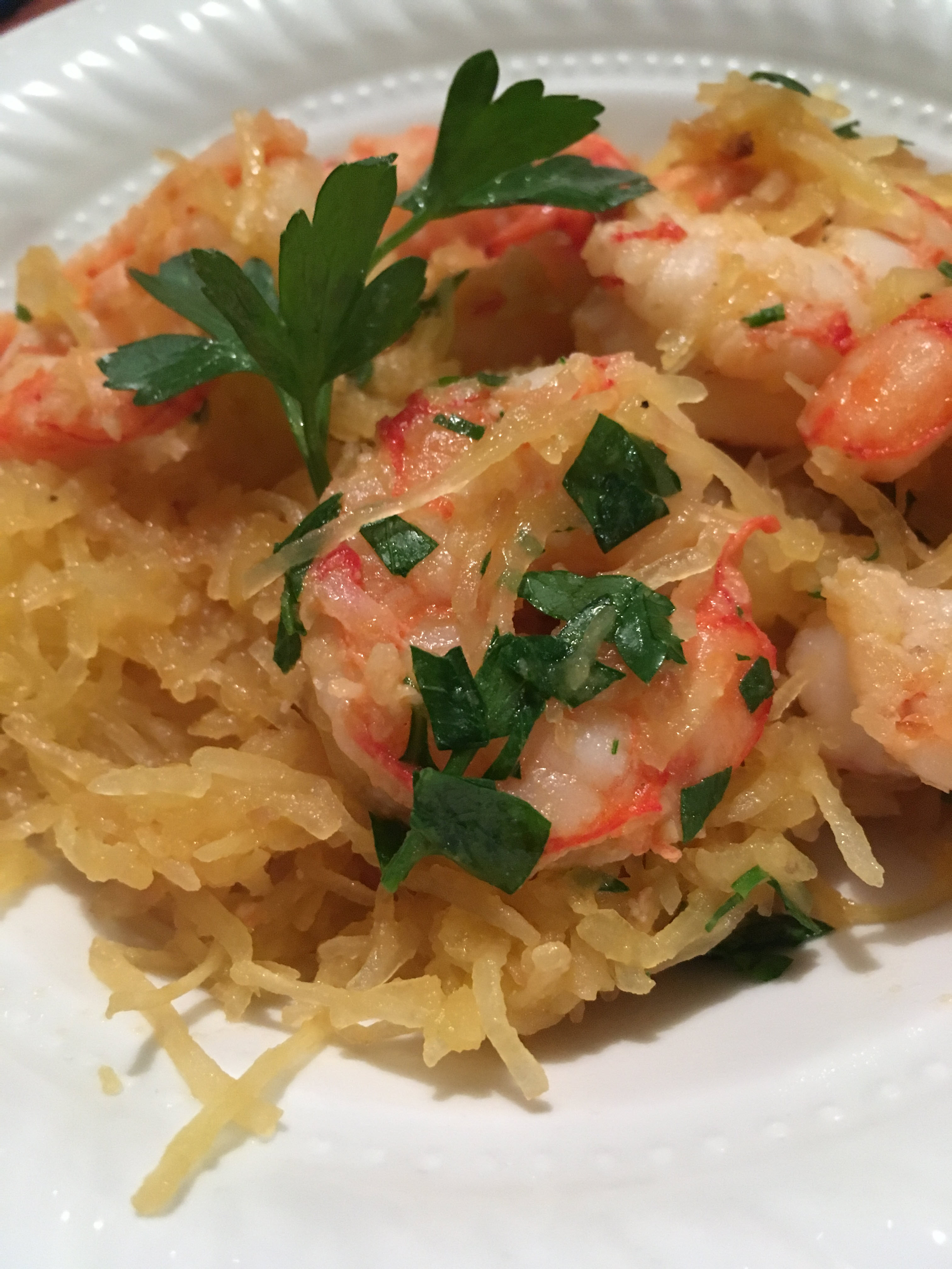 Shrimp Scampi with Spaghetti Squash