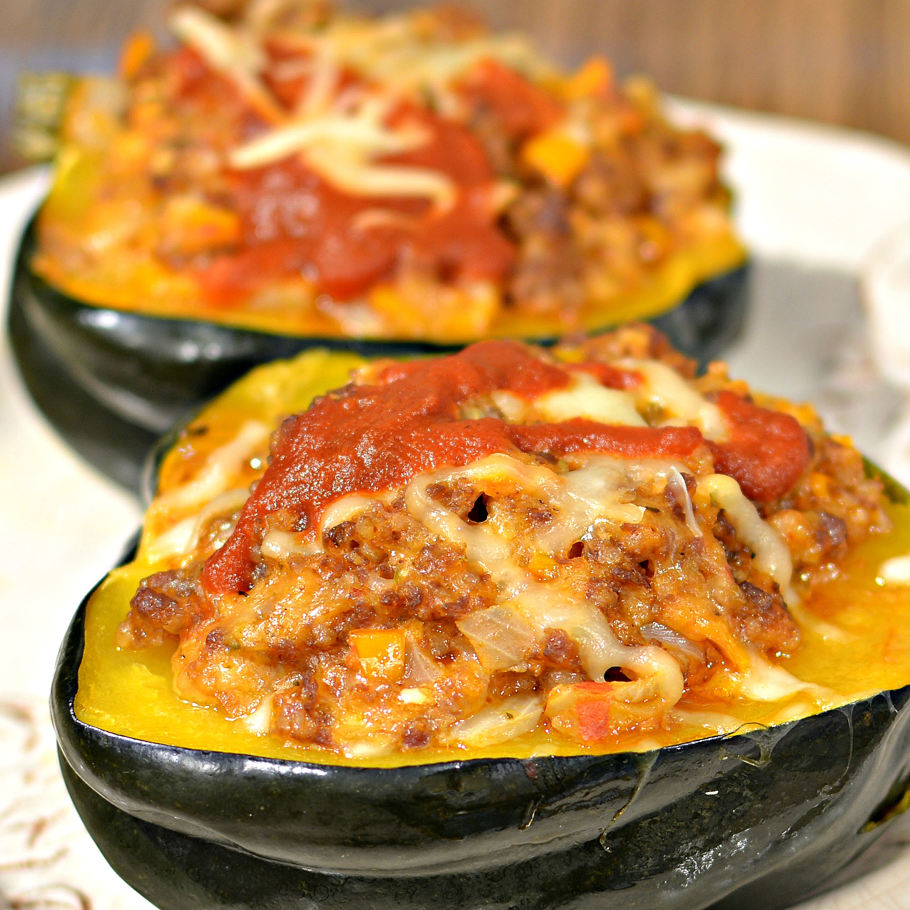 Instant Pot® Acorn Squash Stuffed with Italian Sausage