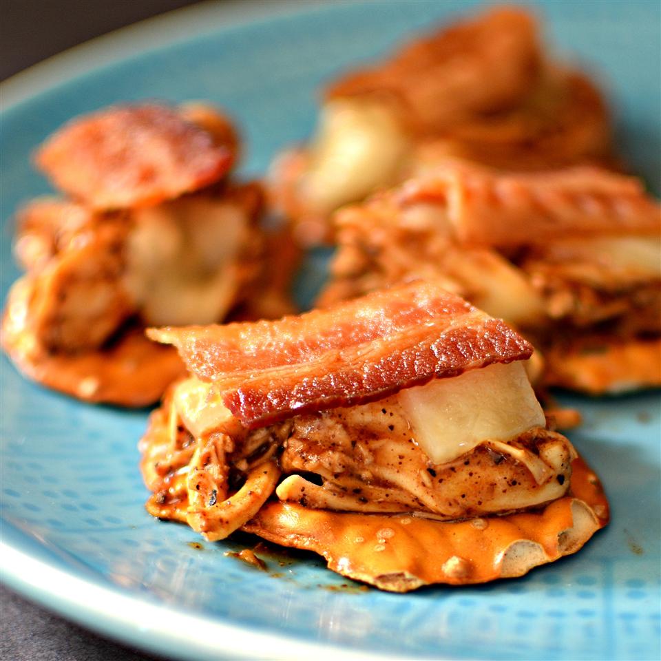 Pulled Chicken Pretzel Sliders