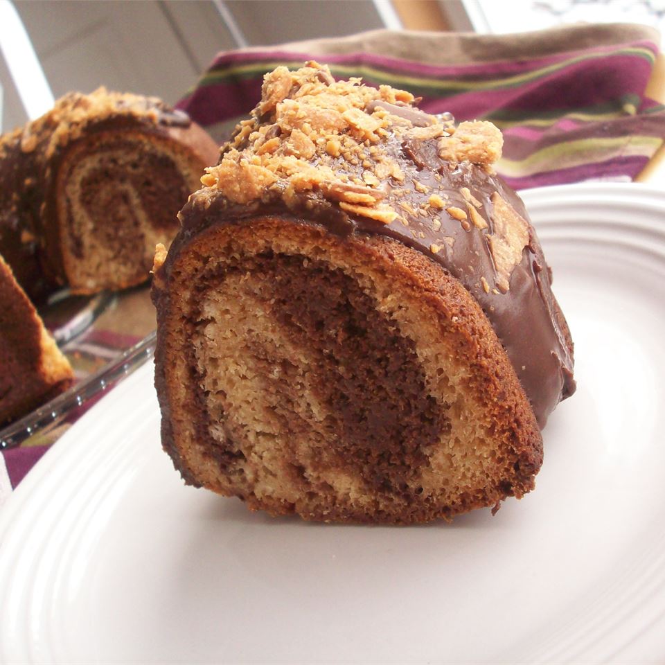 Chocolate Peanut Butter Marble Cake