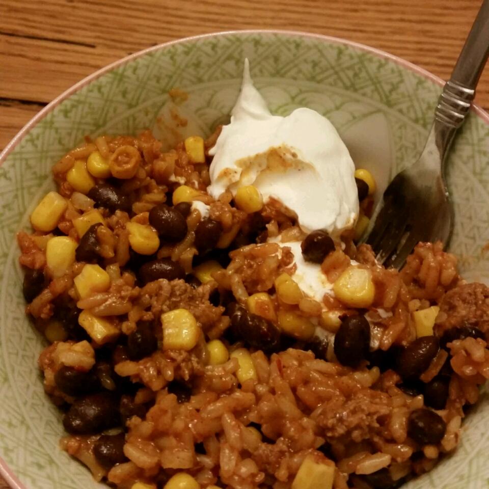 Quick Festive Ground Meat Skillet