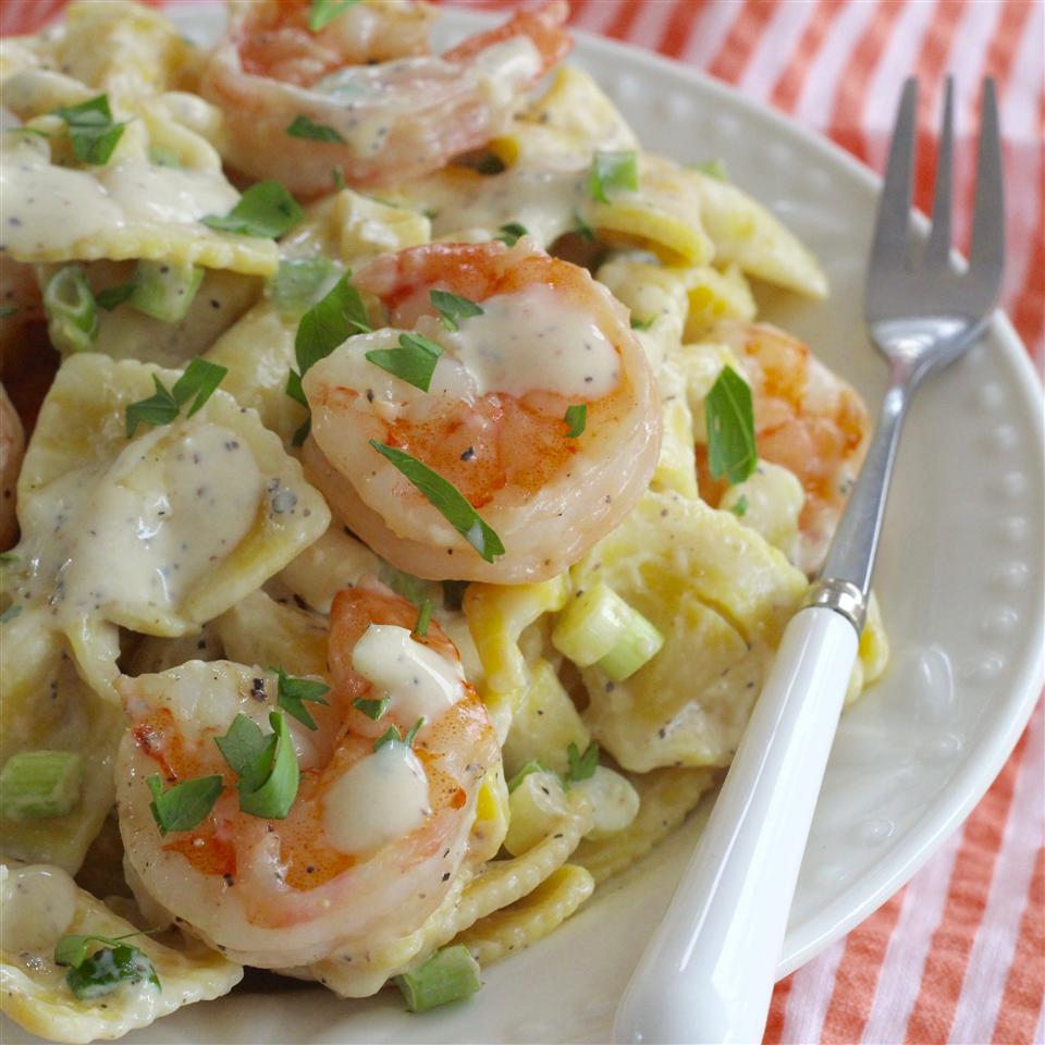 Shrimp Pasta Salad With a Creamy Lemon Dressing