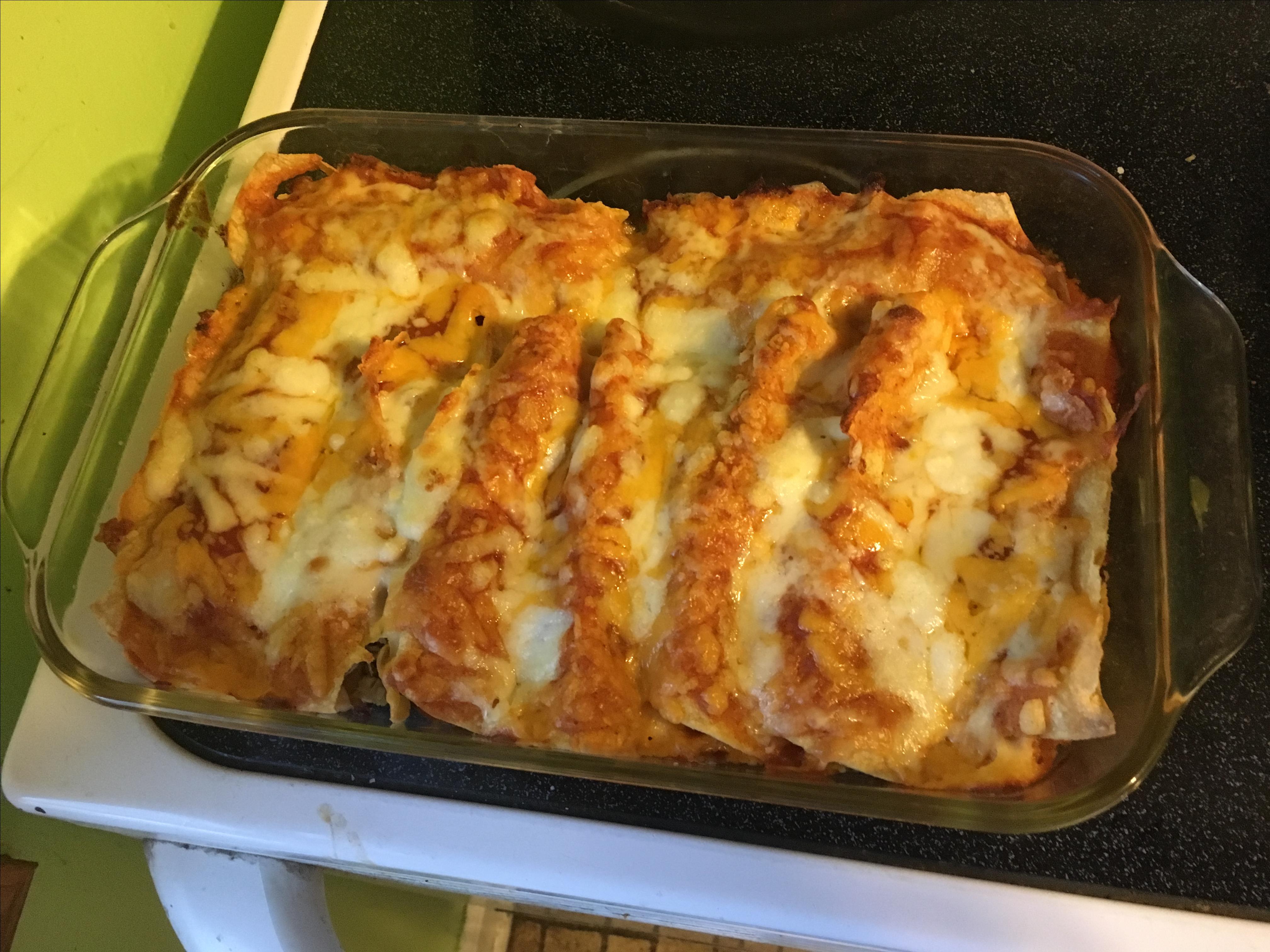 Bacon-Ranch Chicken Enchiladas