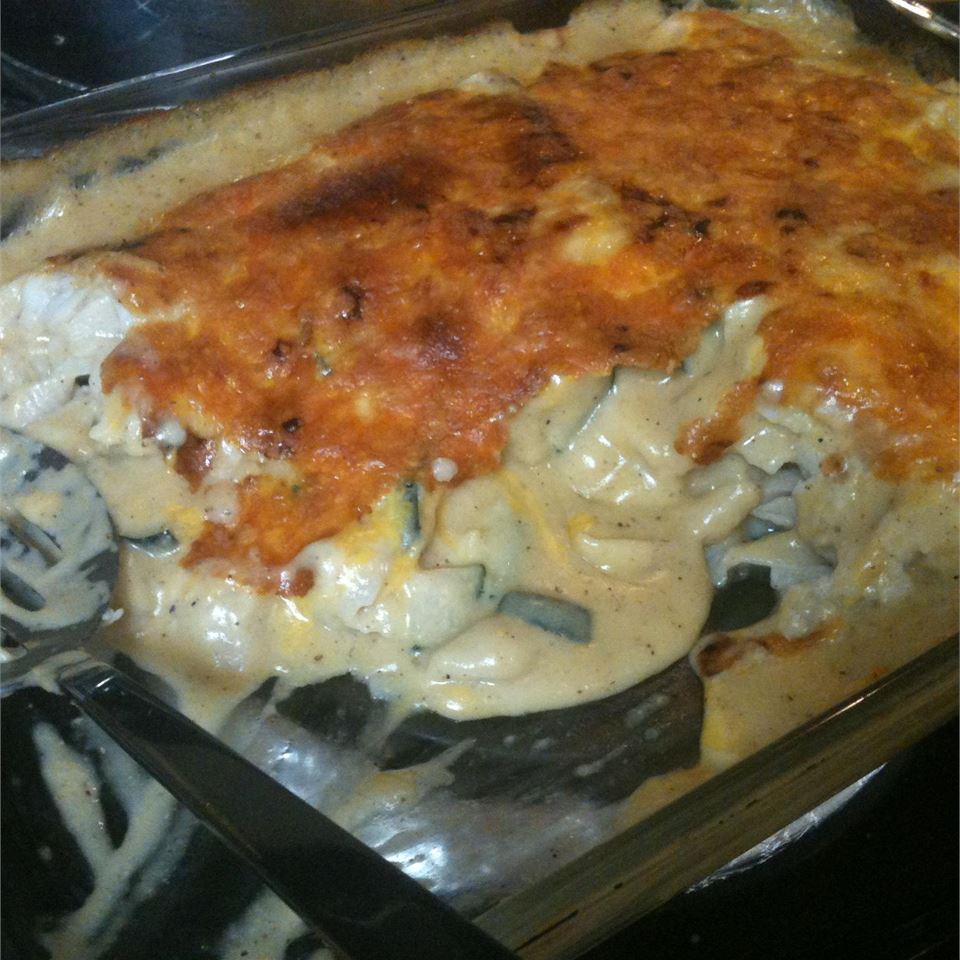 Cheesy Flounder Florentine
