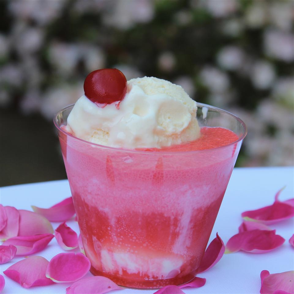 Shirley Temple Ice Cream Float