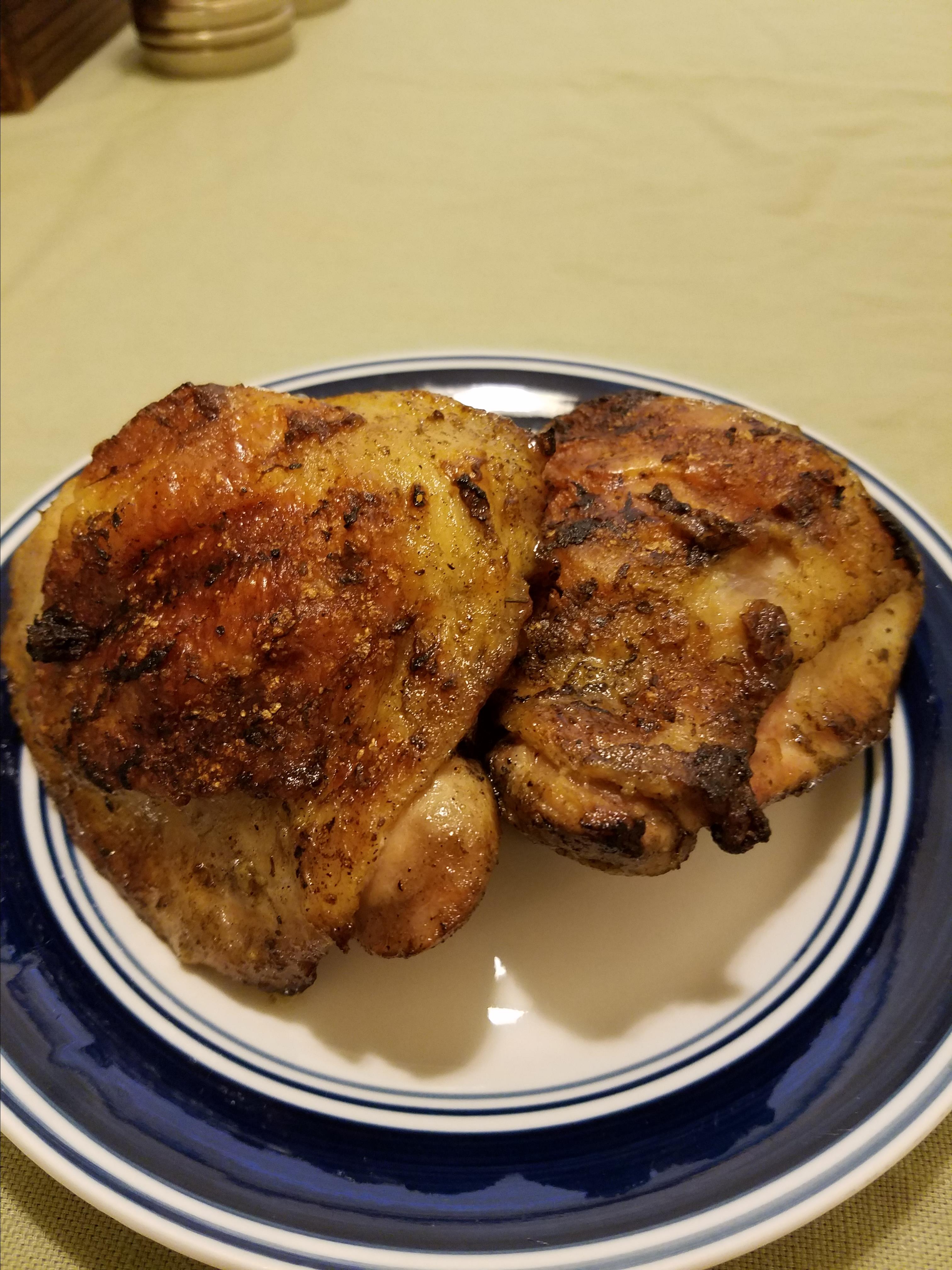 Grilled Chicken Thighs and Marinade
