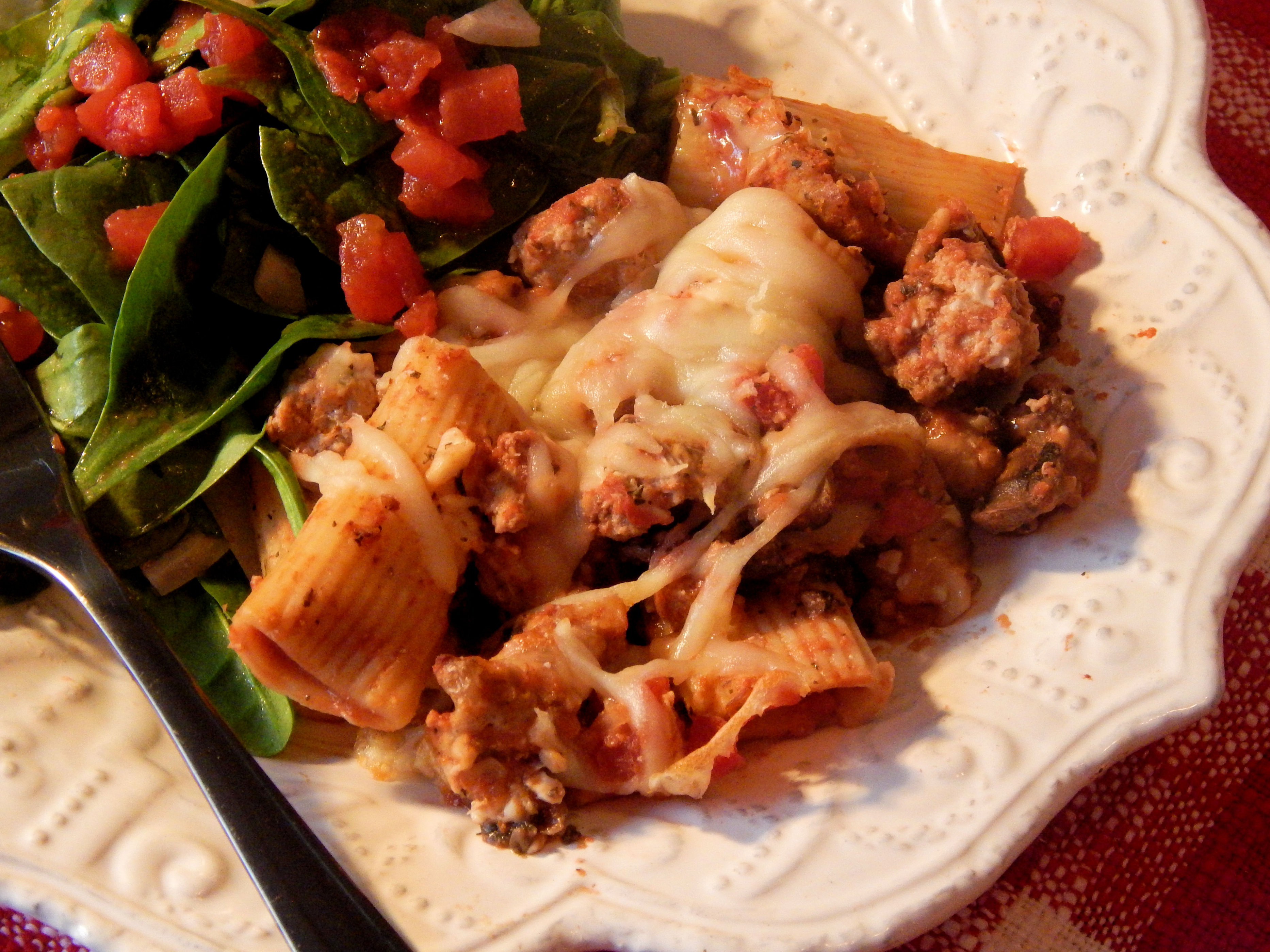 Skinny Pasta Bake with Ground Turkey