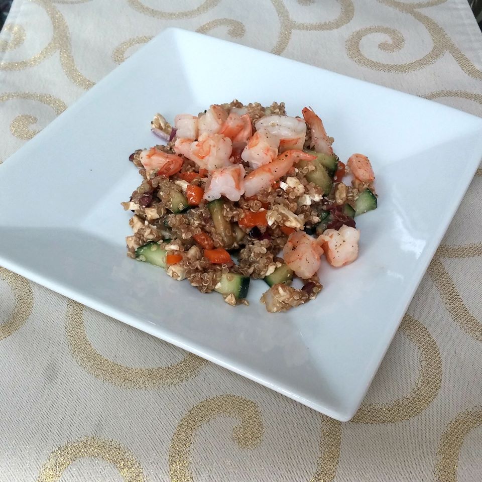 Mediterranean Quinoa Salad with Shrimp