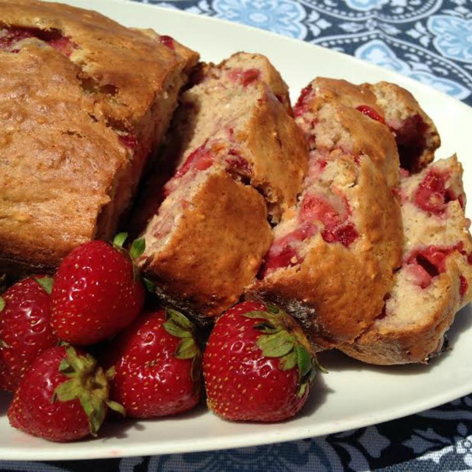 Banana Strawberry Oat Bread