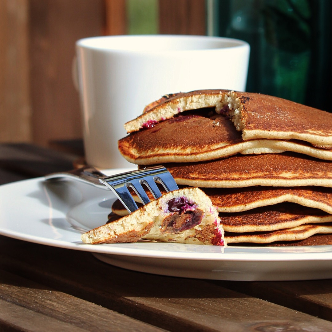 Gluten-Free Blueberry Banana Buckwheat Pancakes