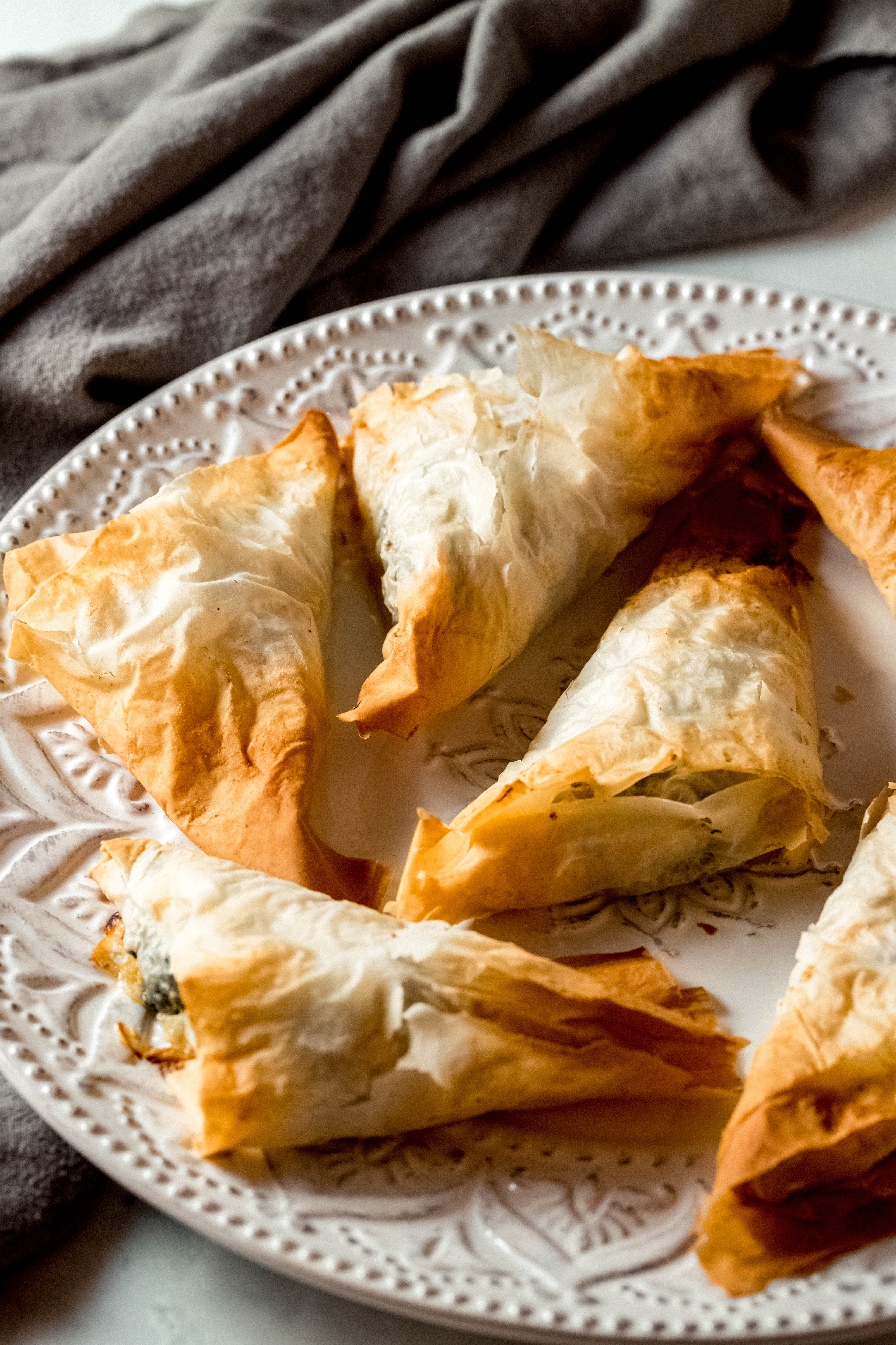 Sausage Spanakopita Triangles