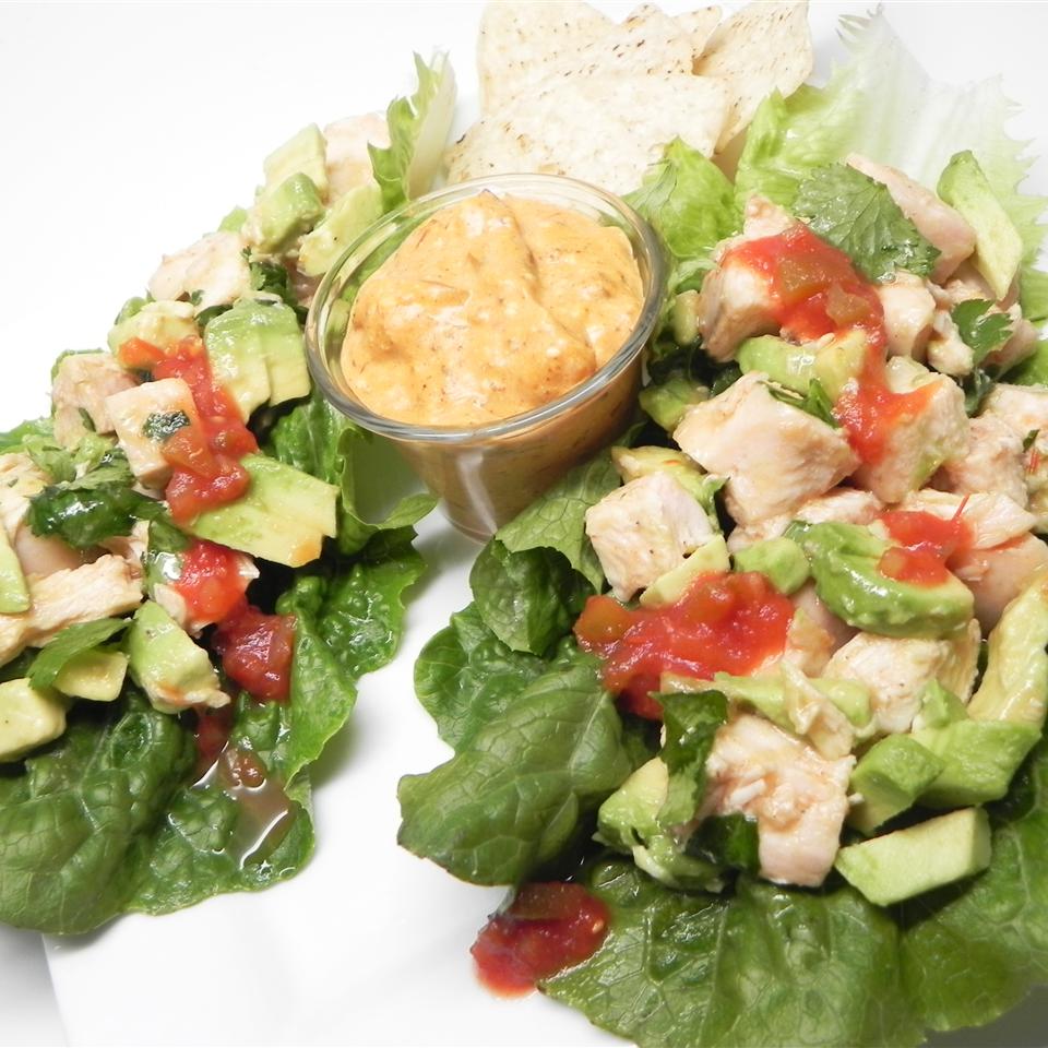 Avocado Chicken Lettuce Wraps