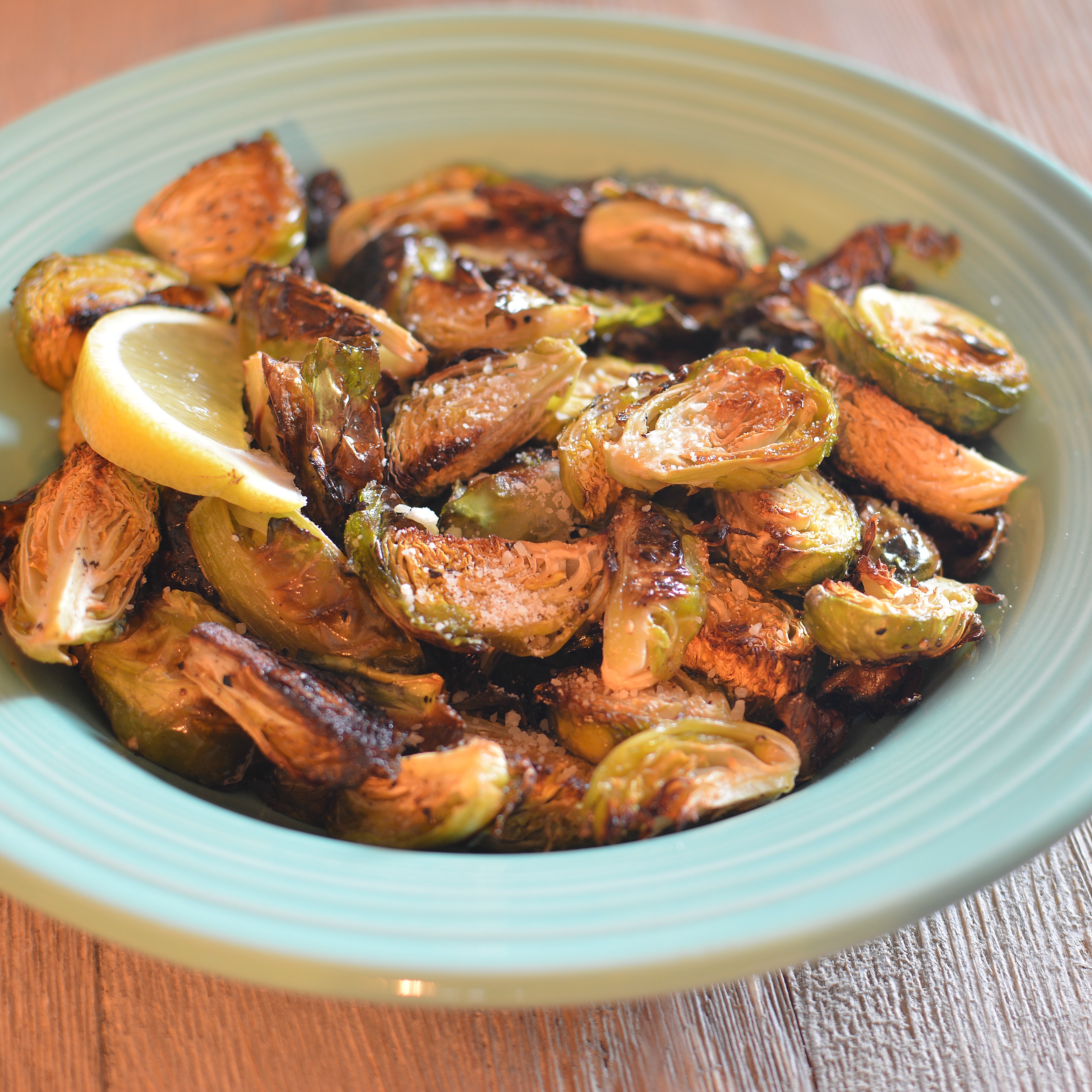 Roasted Brussels Sprouts with Parmesan and Lemon