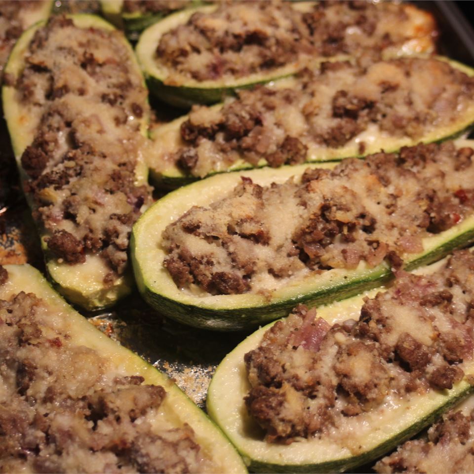 Stuffed Zucchini Boats with Meat