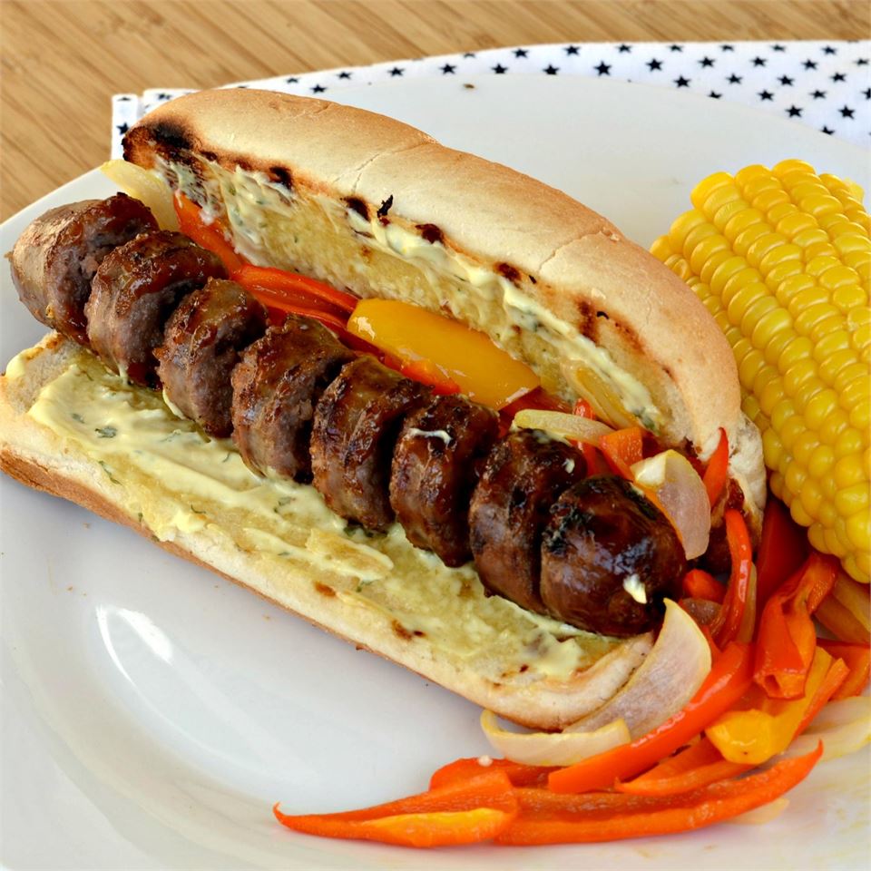 Curly-Q Grilled Sausages