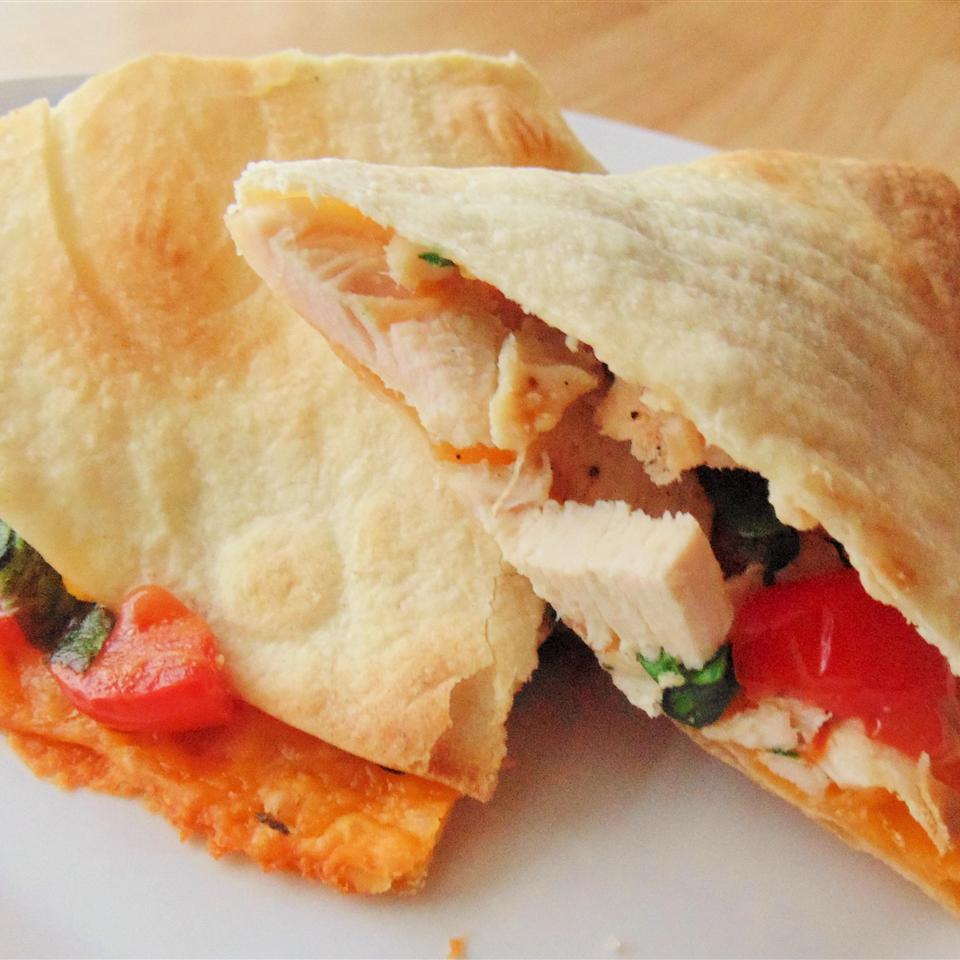 Chicken, Tomato, and Spinach Quesadillas