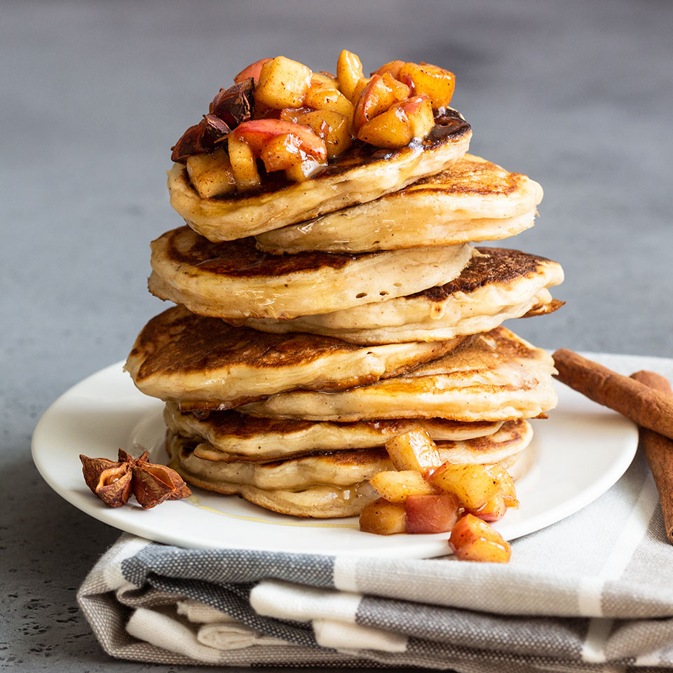 Apple Fritter Buttermilk Pancakes