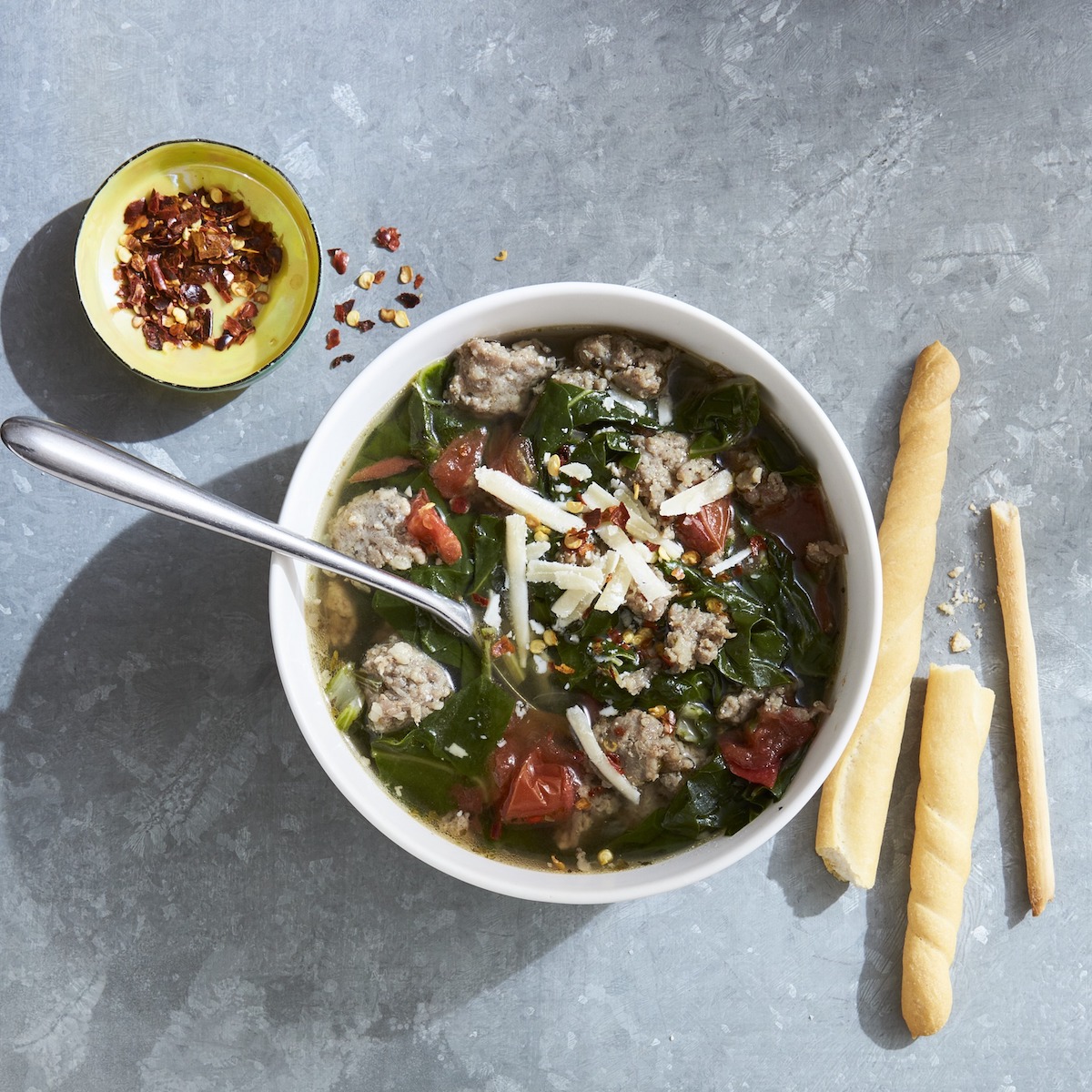 Now-or-Later Spicy Sausage Soup