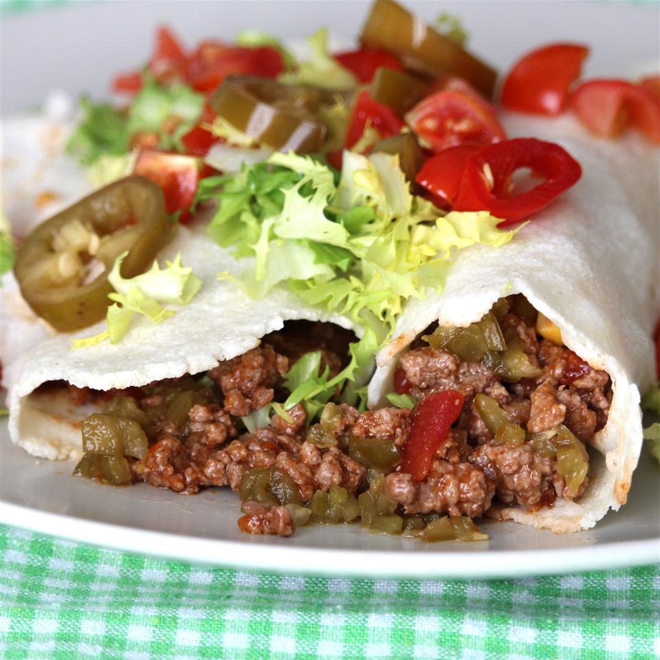 Spicy Beef Burritos