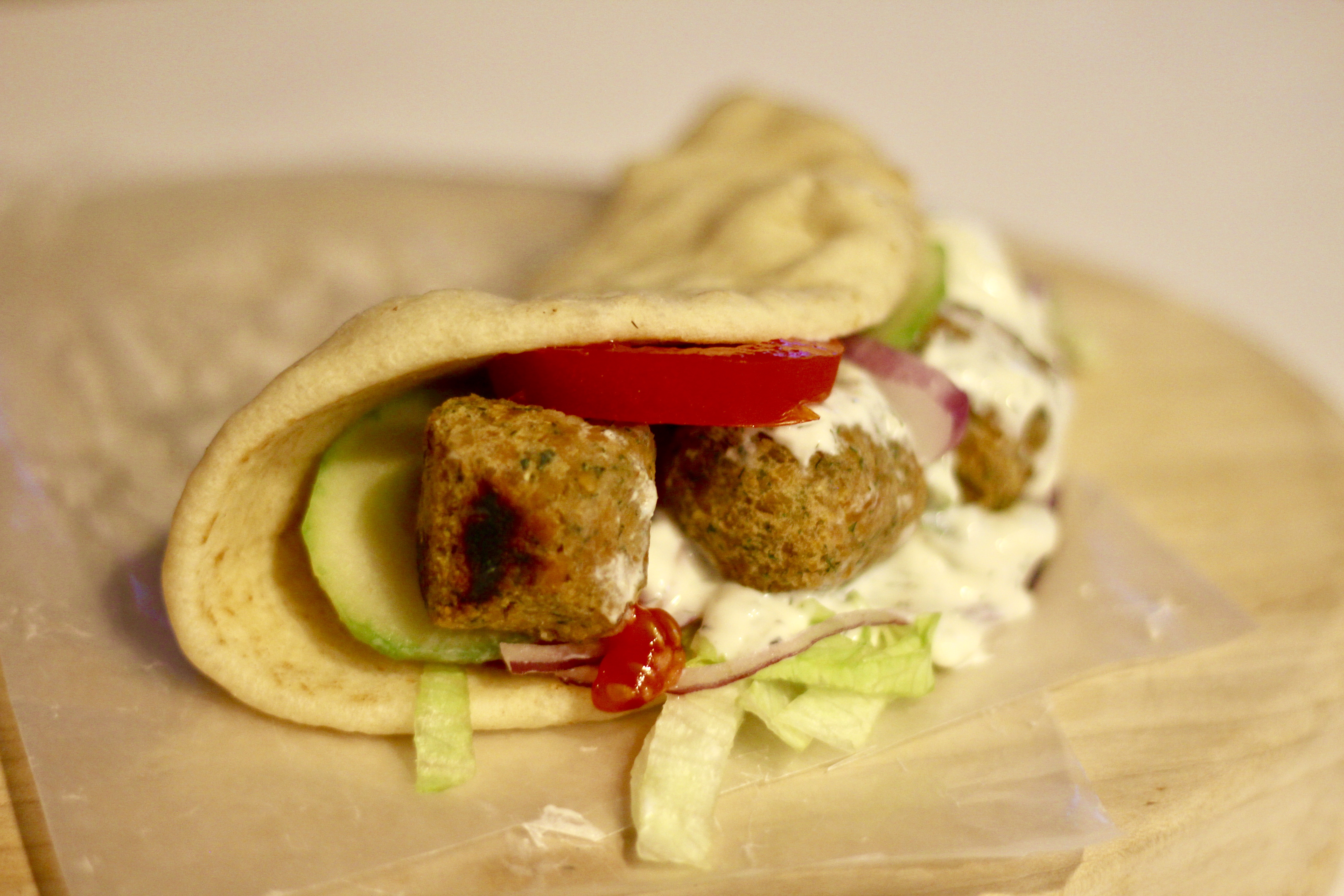 Falafel Pita Sandwich with Tahini Sauce