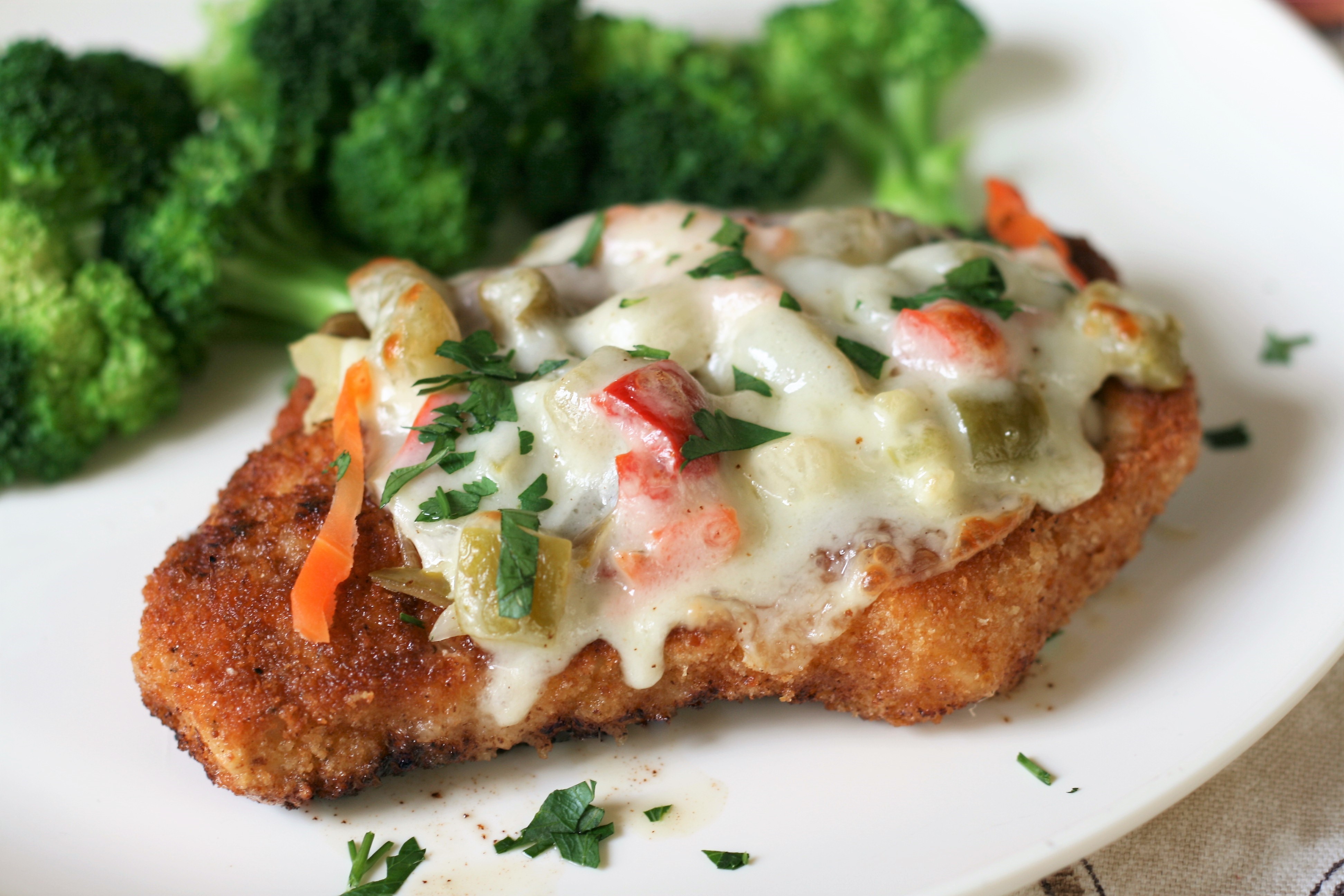 Crispy Baked Chicken with Giardiniera