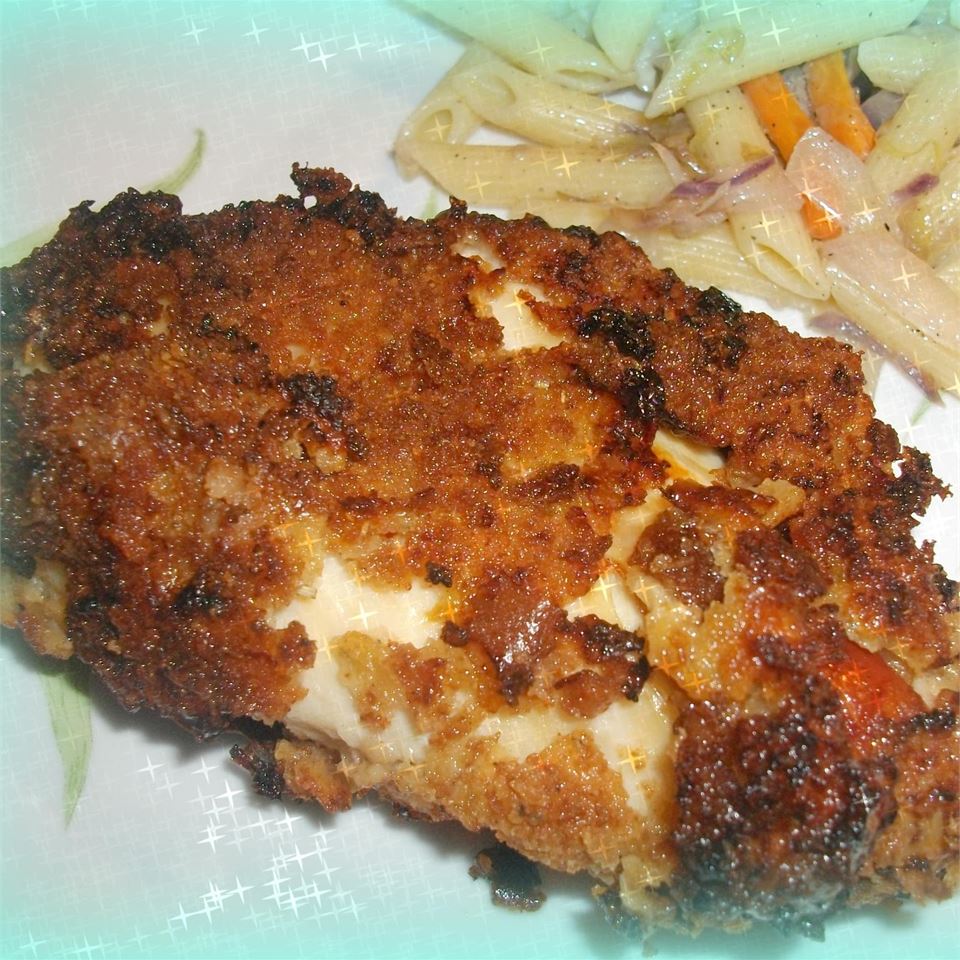 Crispy Juicy Oven-Fried Chicken Breasts