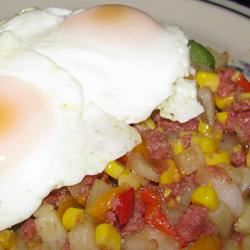 'Day Before Payday' Kielbasa and Corn Hash