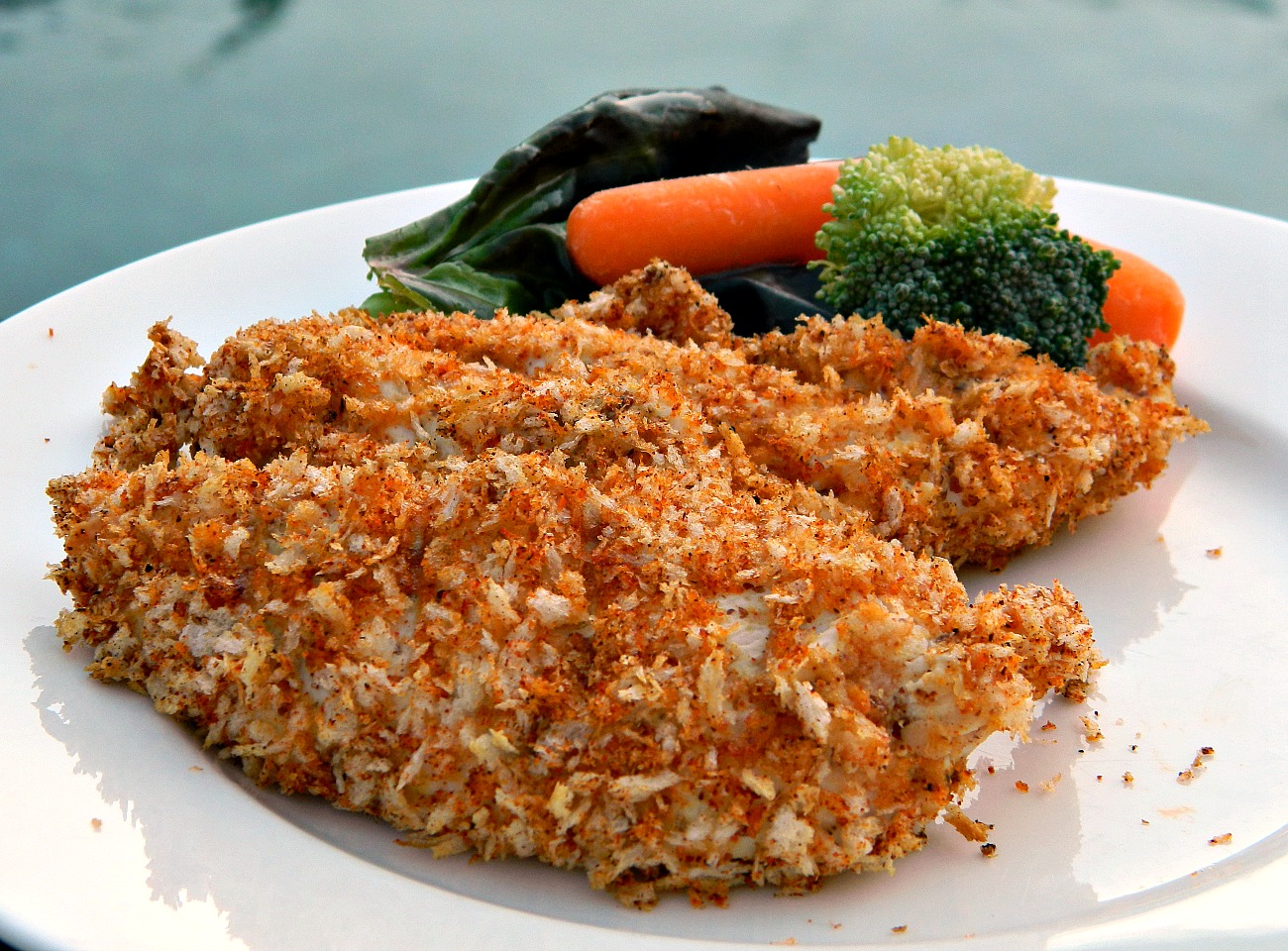 Baked Chicken Strips with Dijon and Panko Coating