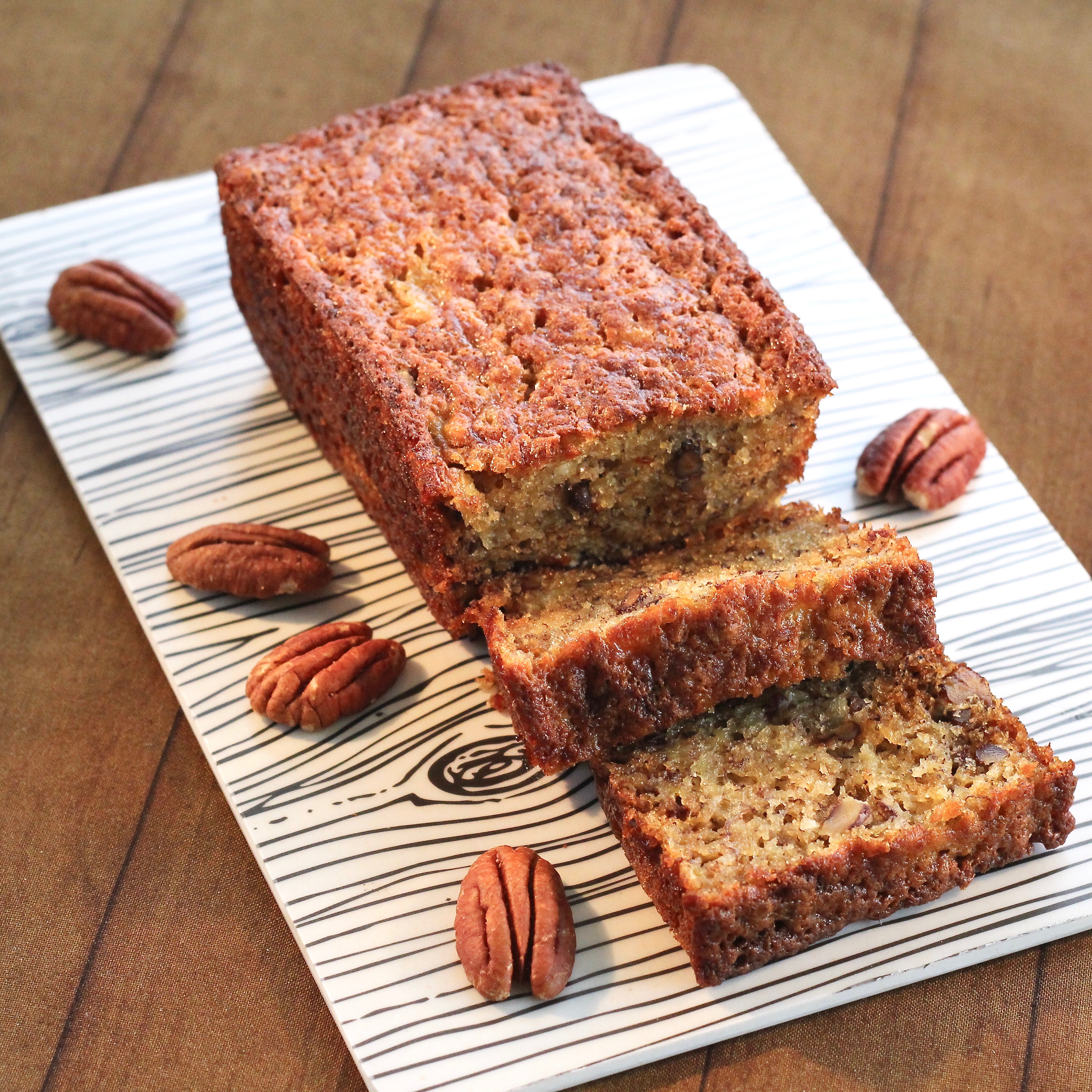 Roasted Pecan Banana Bread Loaves