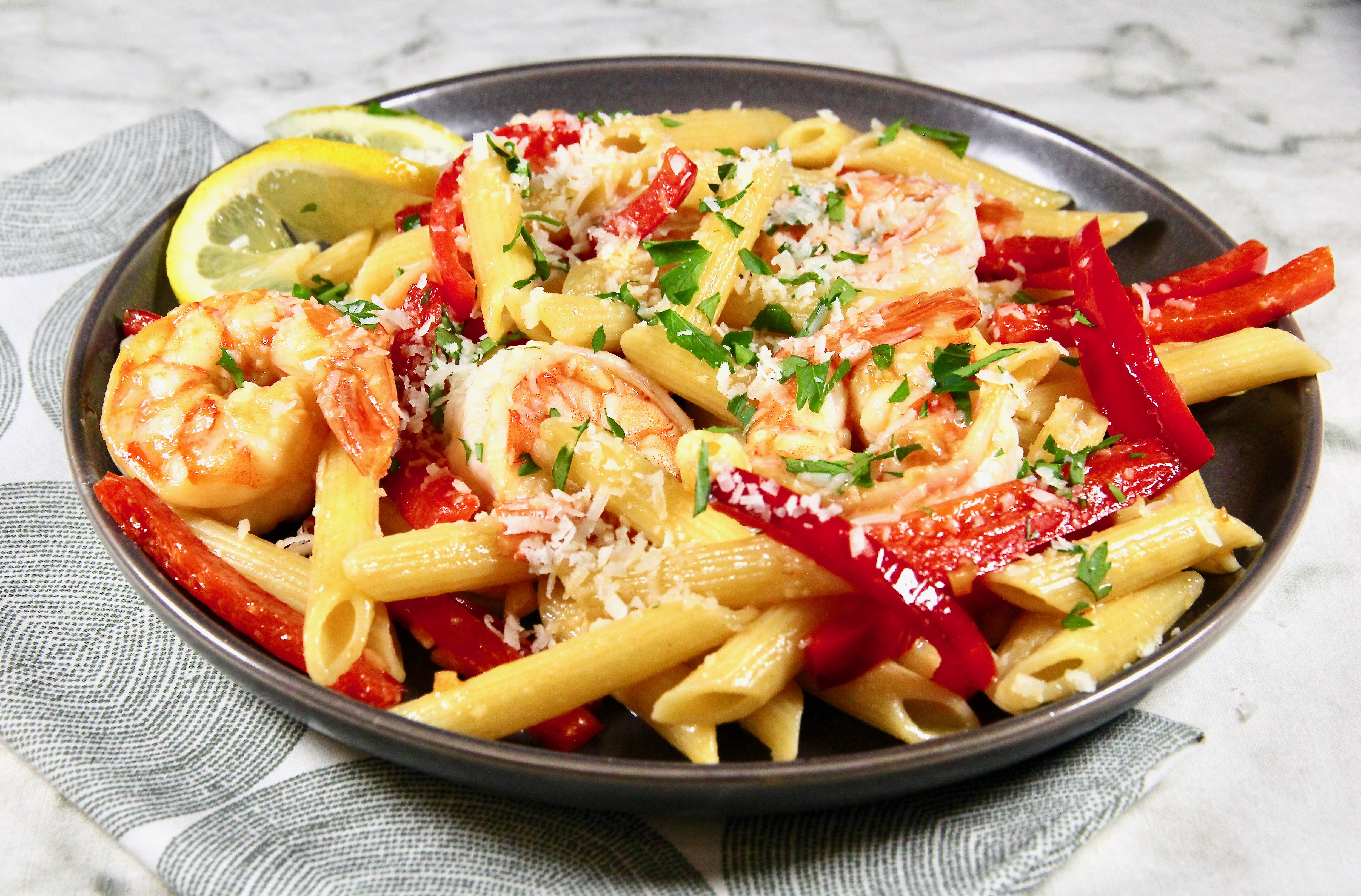 Easy Lemon-Shrimp Pasta