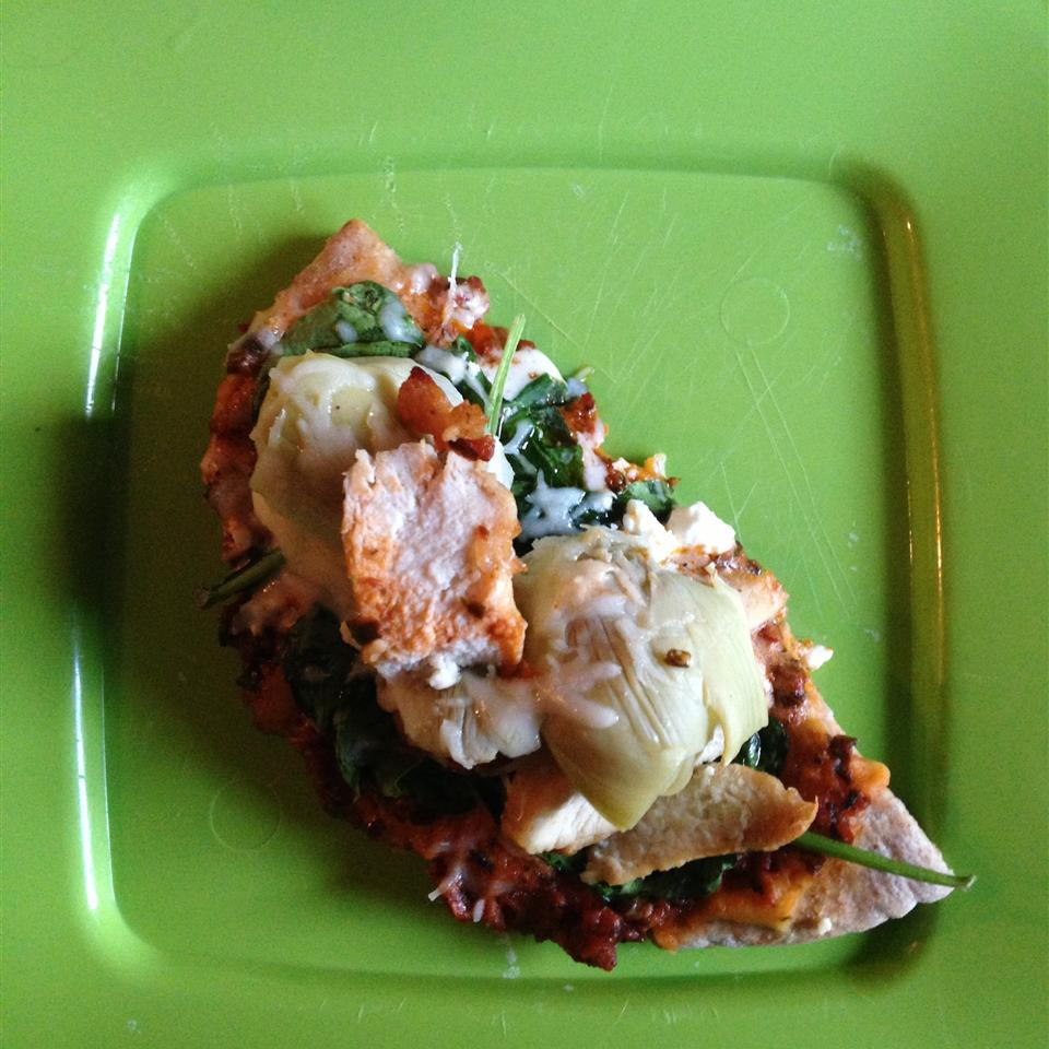 Chicken Alfredo Pita Pizza