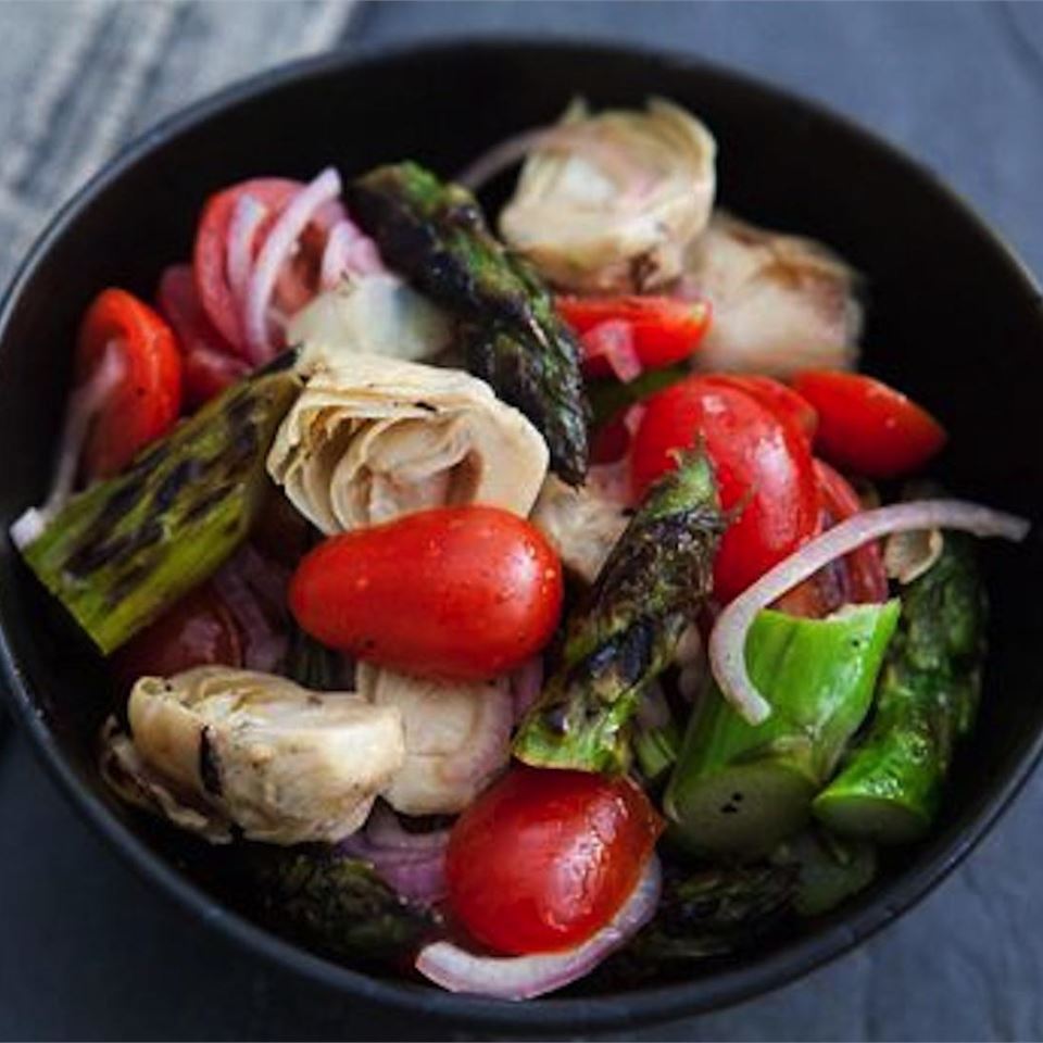 Grilled Eggplant and Asparagus Salad