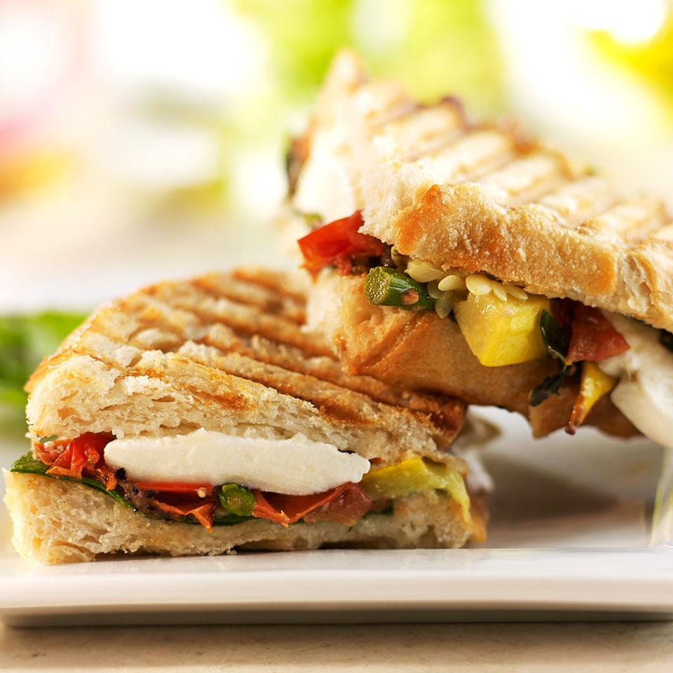 Roasted Vegetable Panini Bites