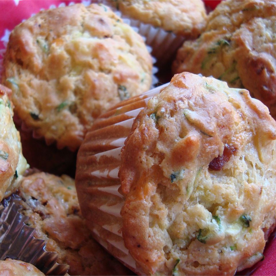 Savory Cheddar Zucchini Muffins