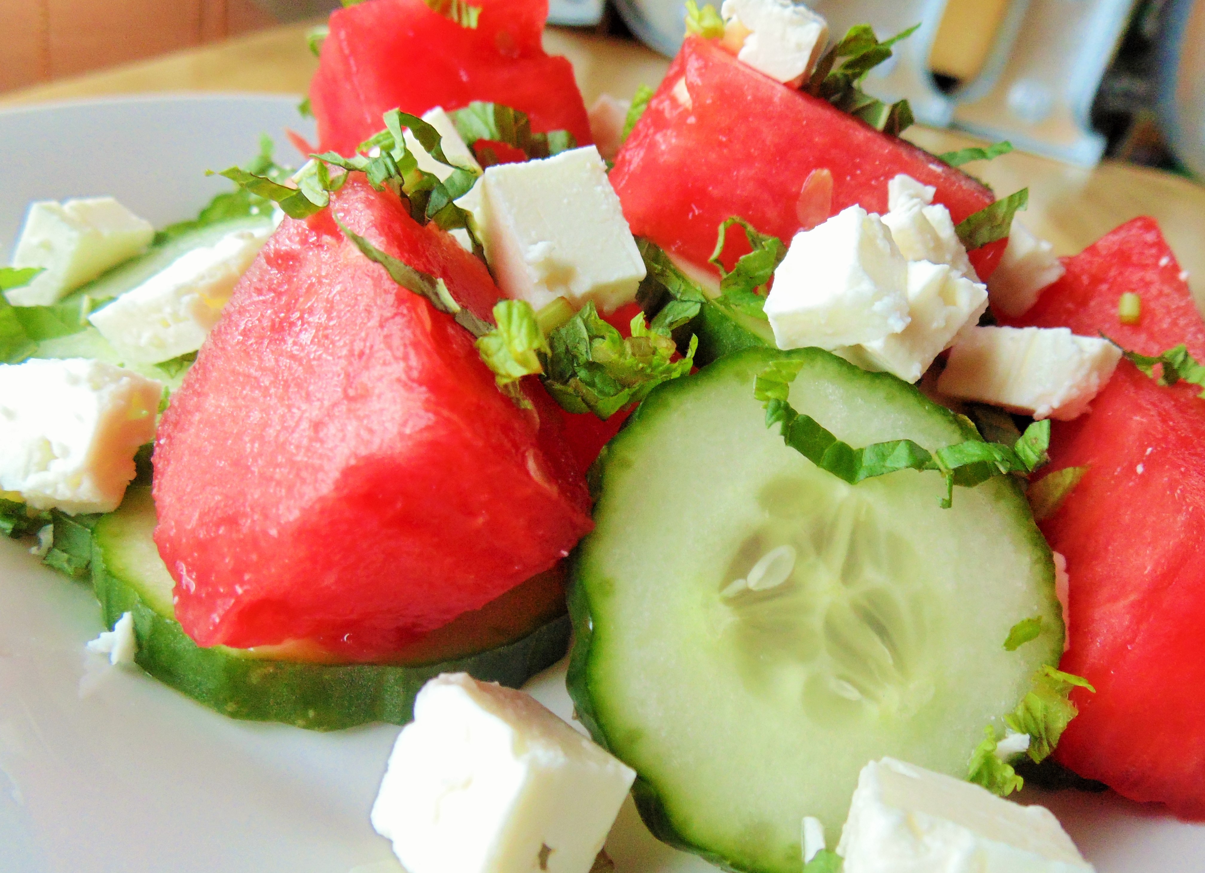 Watermelon Cucumber Salad