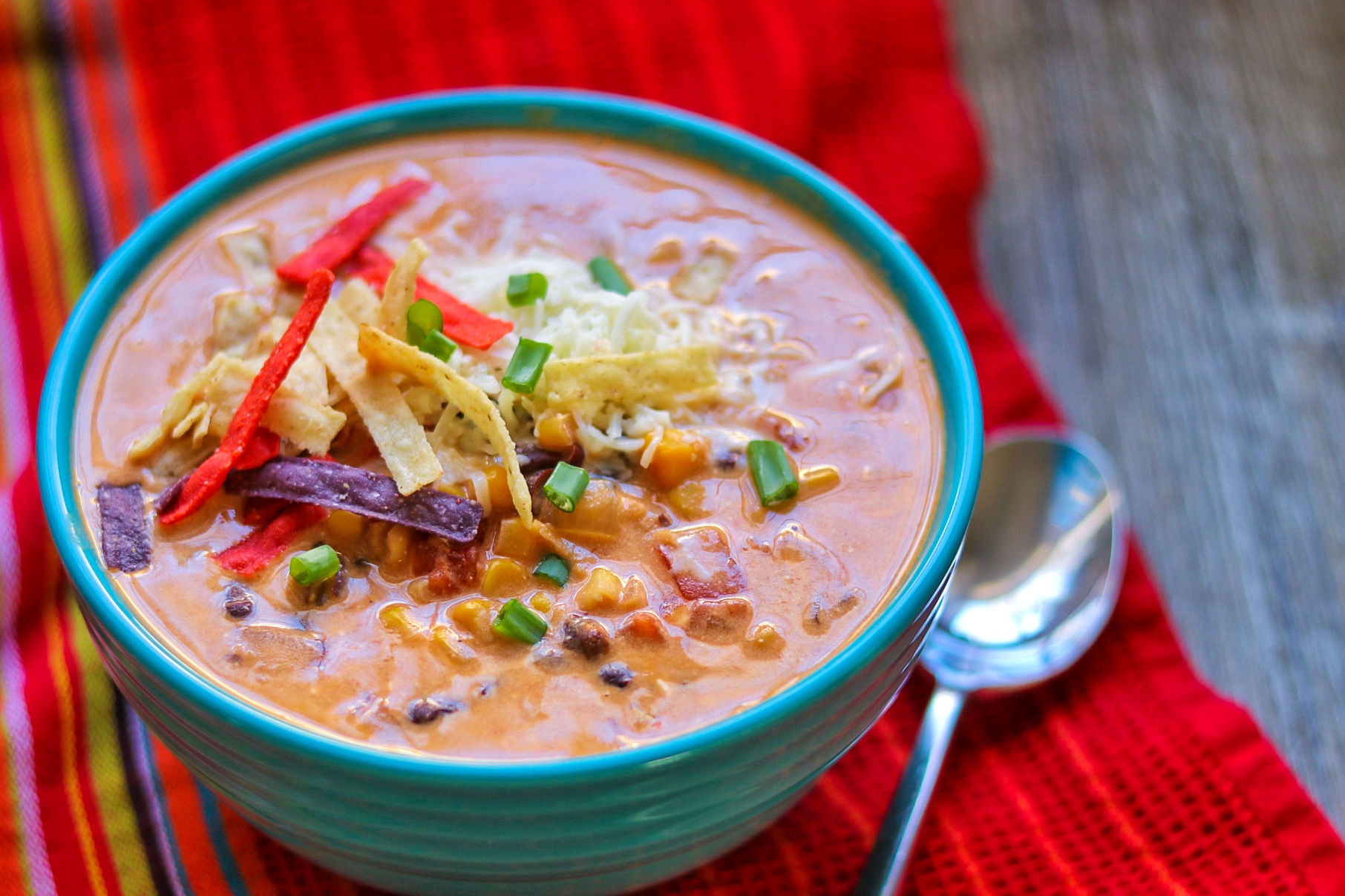 Instant Pot® Cheesy Chicken Enchilada Soup