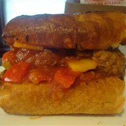 Mozzarella Meatball Sandwiches