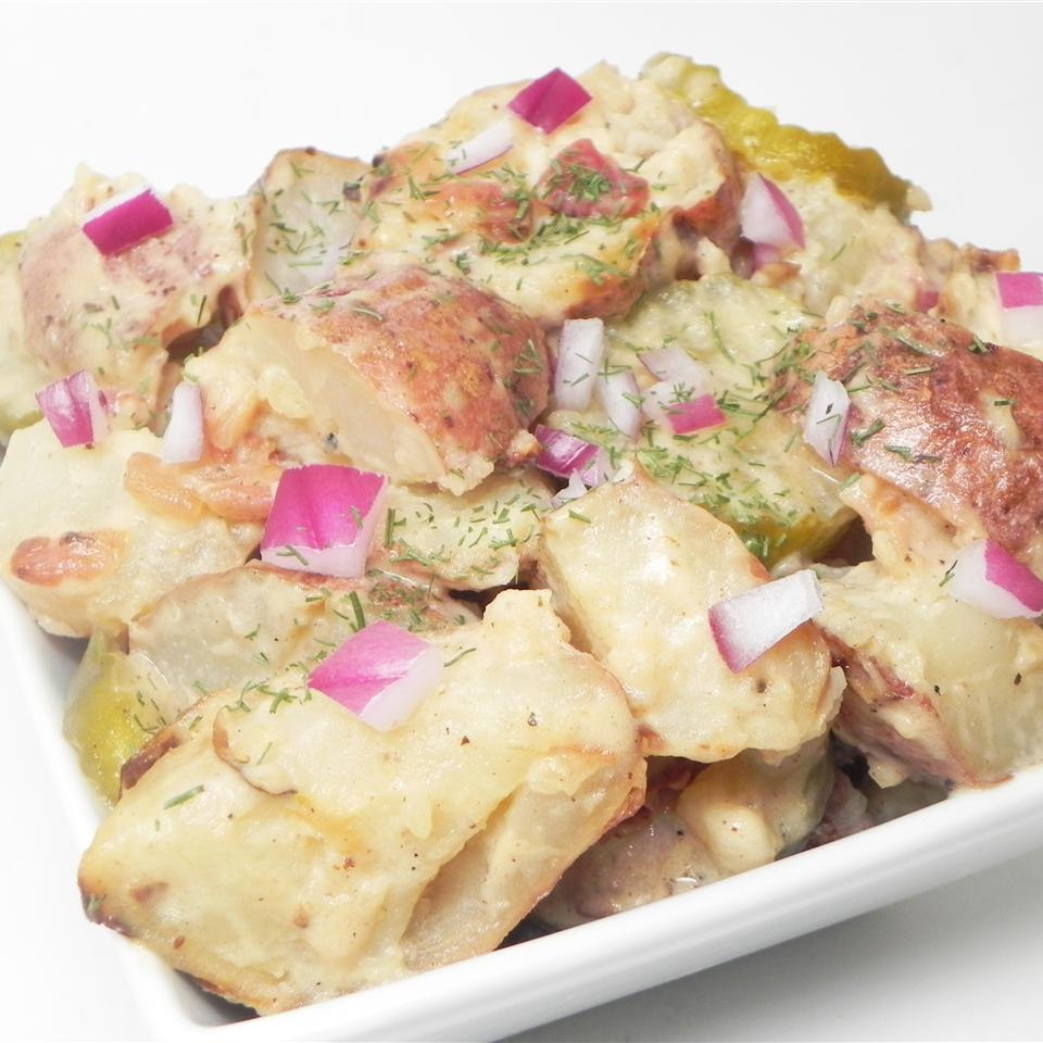 Grilled Potato Salad with Crazy Steve's Cajun Cukes