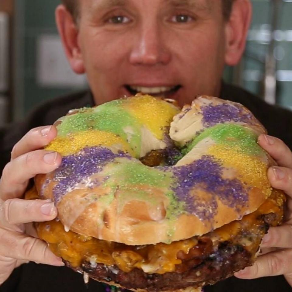 Giant King Cake Burger