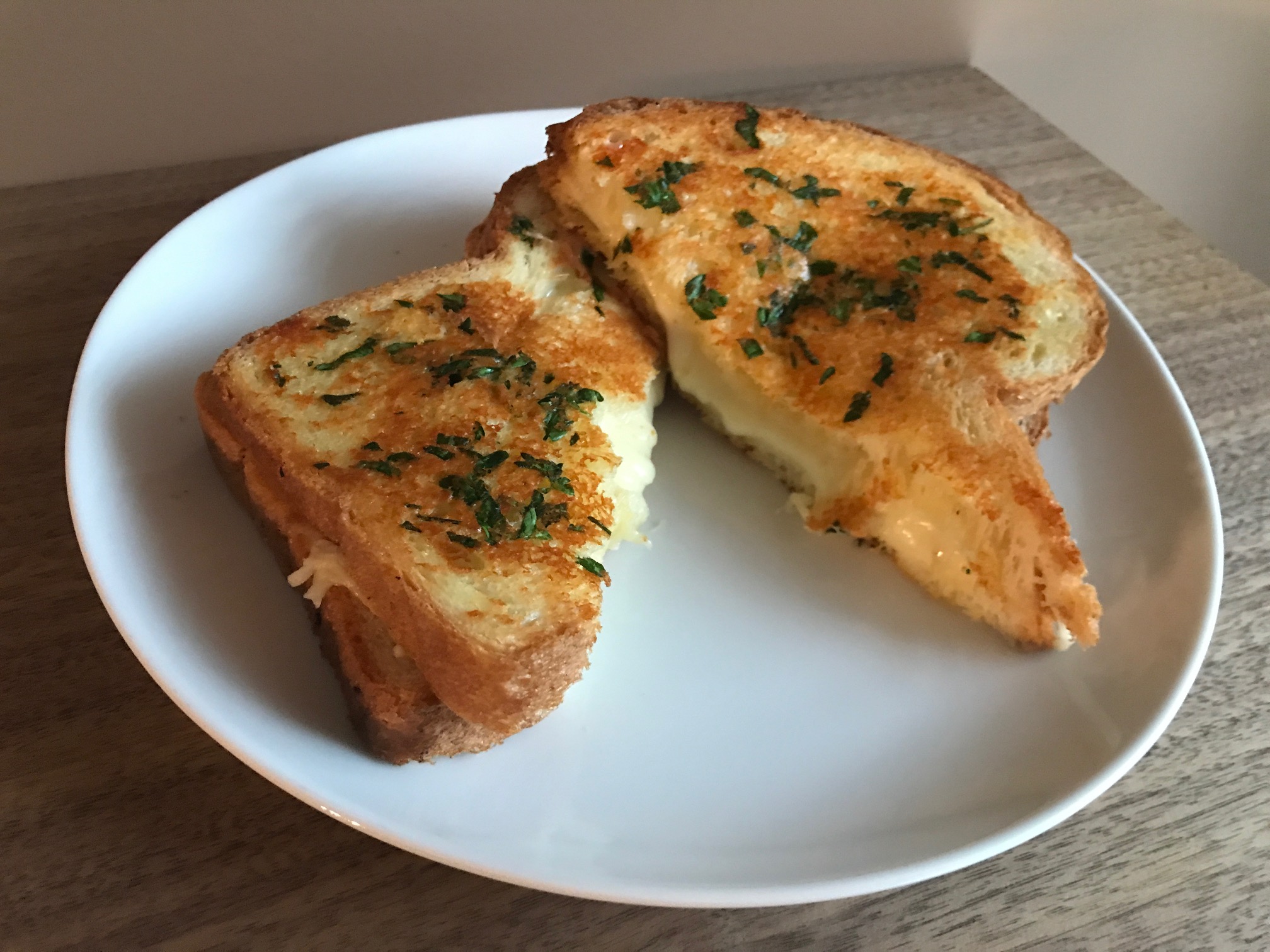 Garlic Bread Grilled Cheese