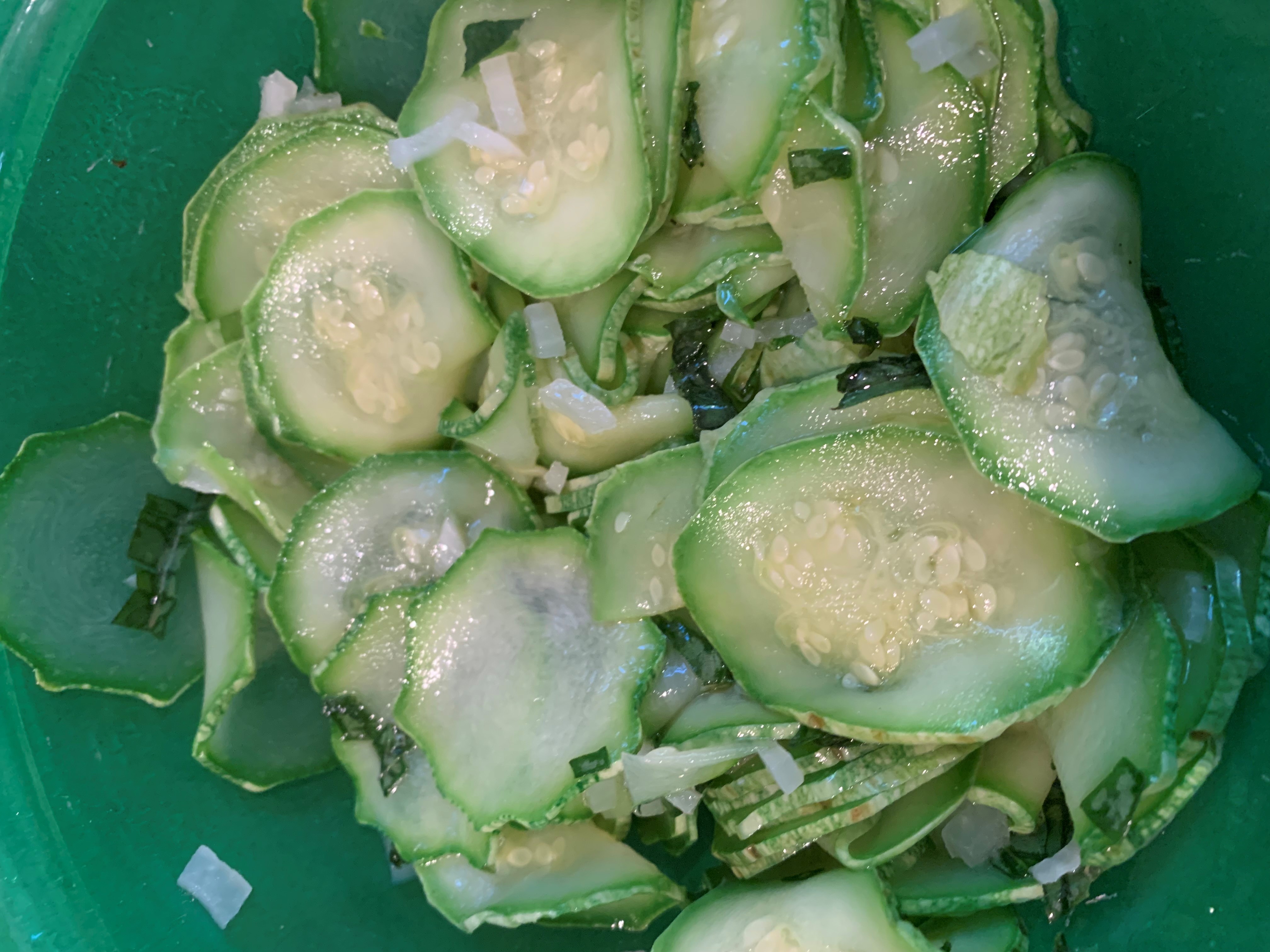Zucchini Salad with Mint and Basil