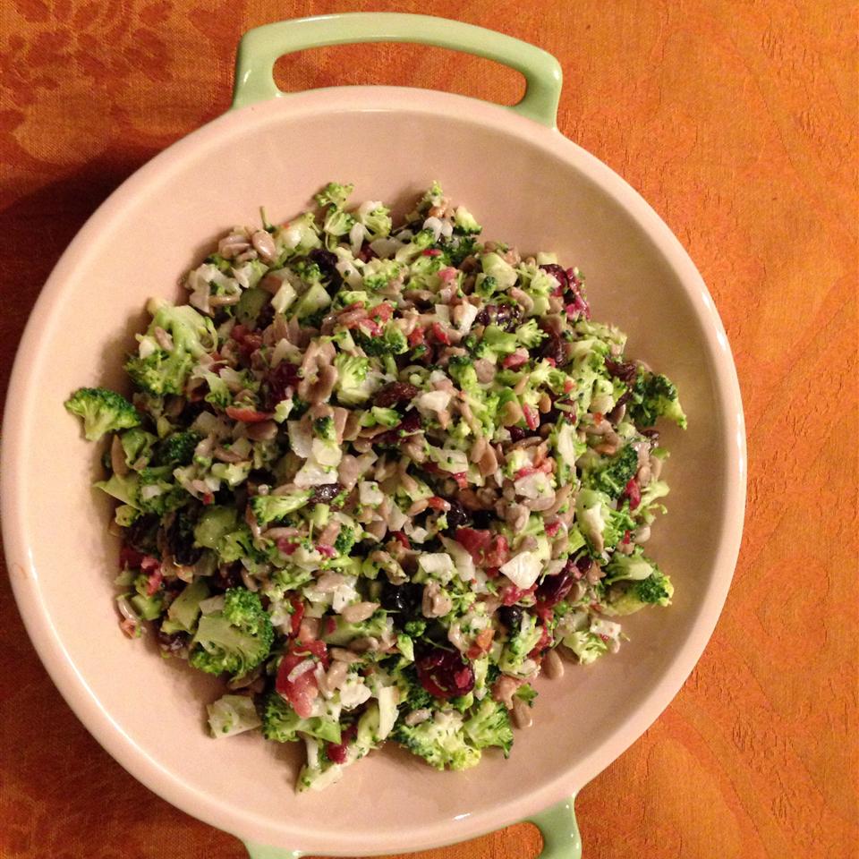 Bacon Broccoli Salad with Raisins and Sunflower Seeds
