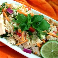 Thai Rice Salad with Three Herbs