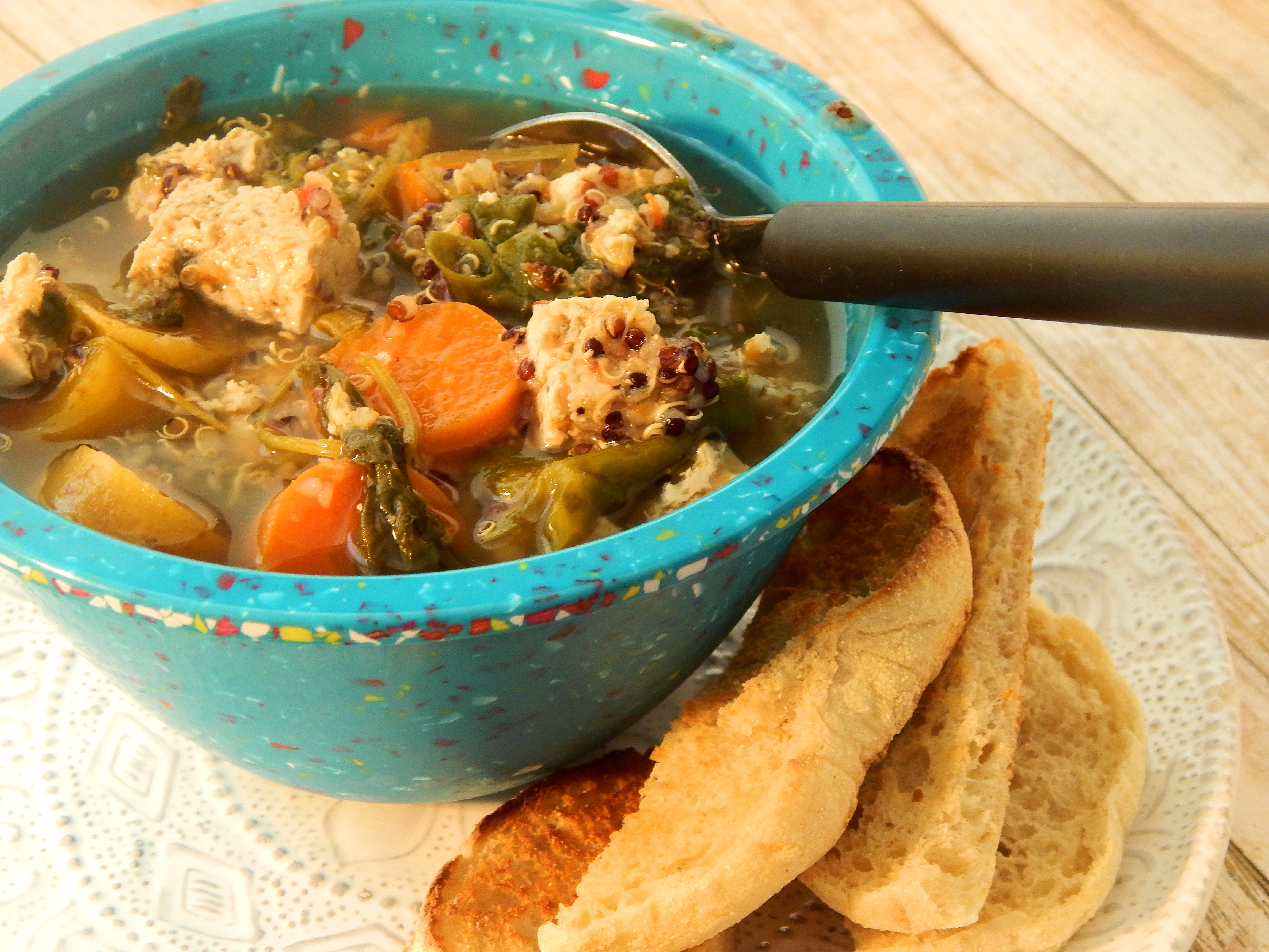 Quinoa Tofu Super-Soup for Cold Season