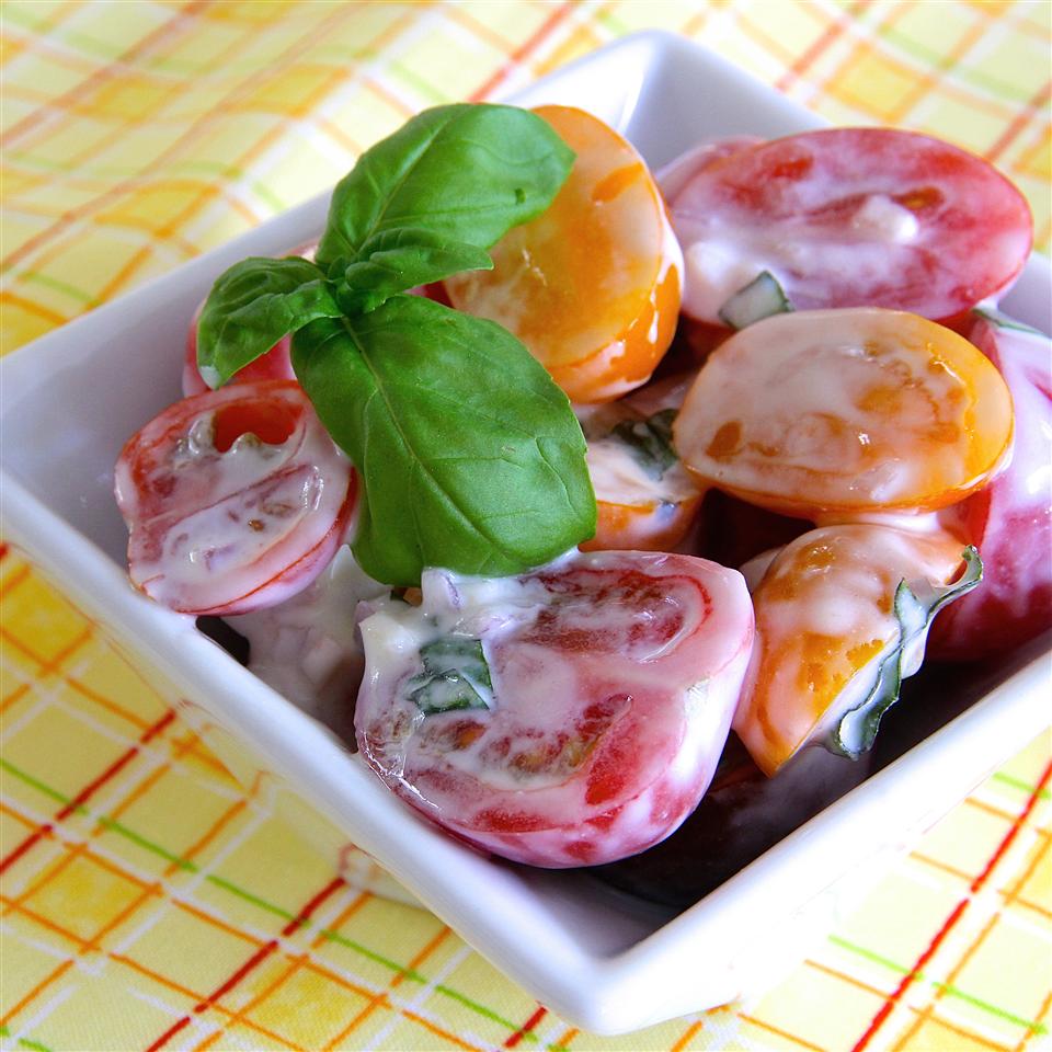 Red and Yellow Cherry Tomato Salad