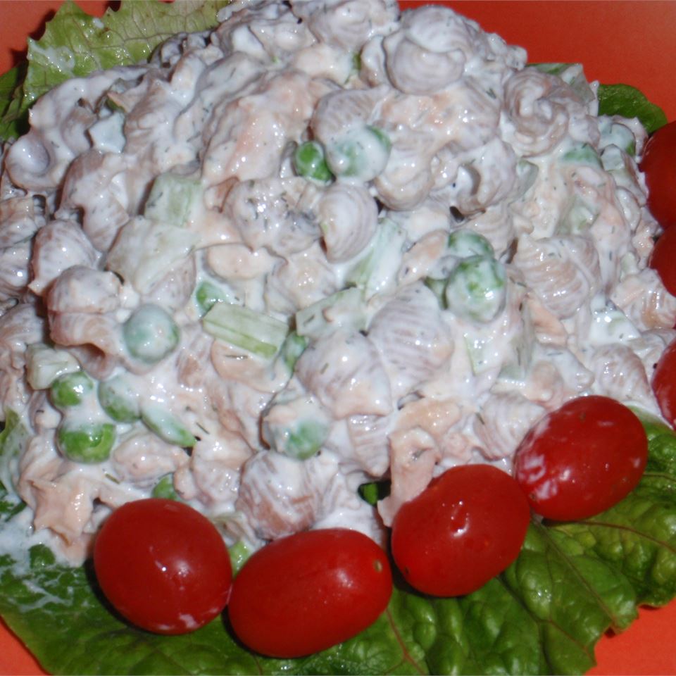 Easy Salmon Whole Wheat Pasta Salad