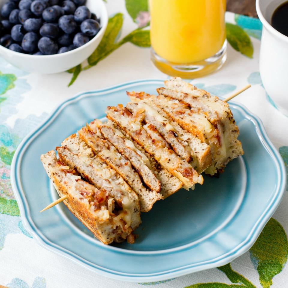 Chicken Sausage & Hash Brown Breakfast Grilled Cheese