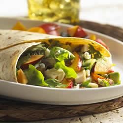 Spa Cobb Salad Wraps with California Nectarines and Balsamic Nectarine Dressing