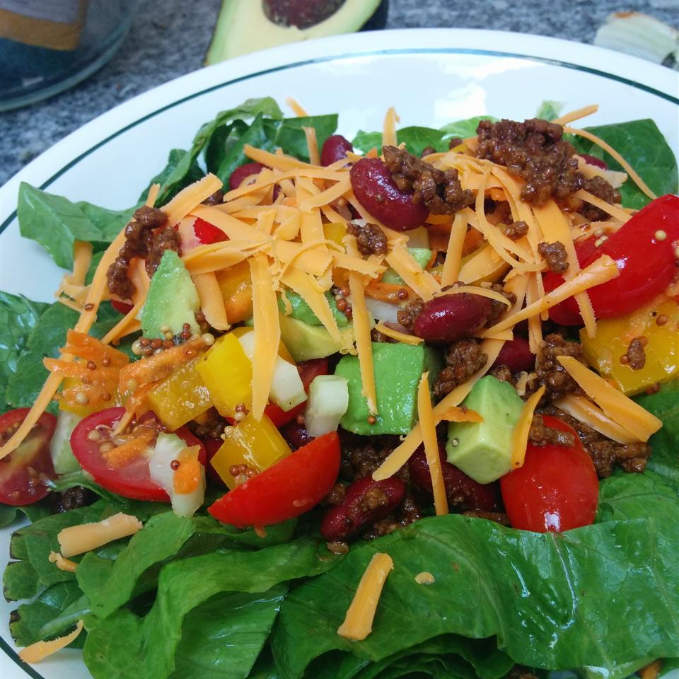 Taco Salad with Lime Vinegar Dressing